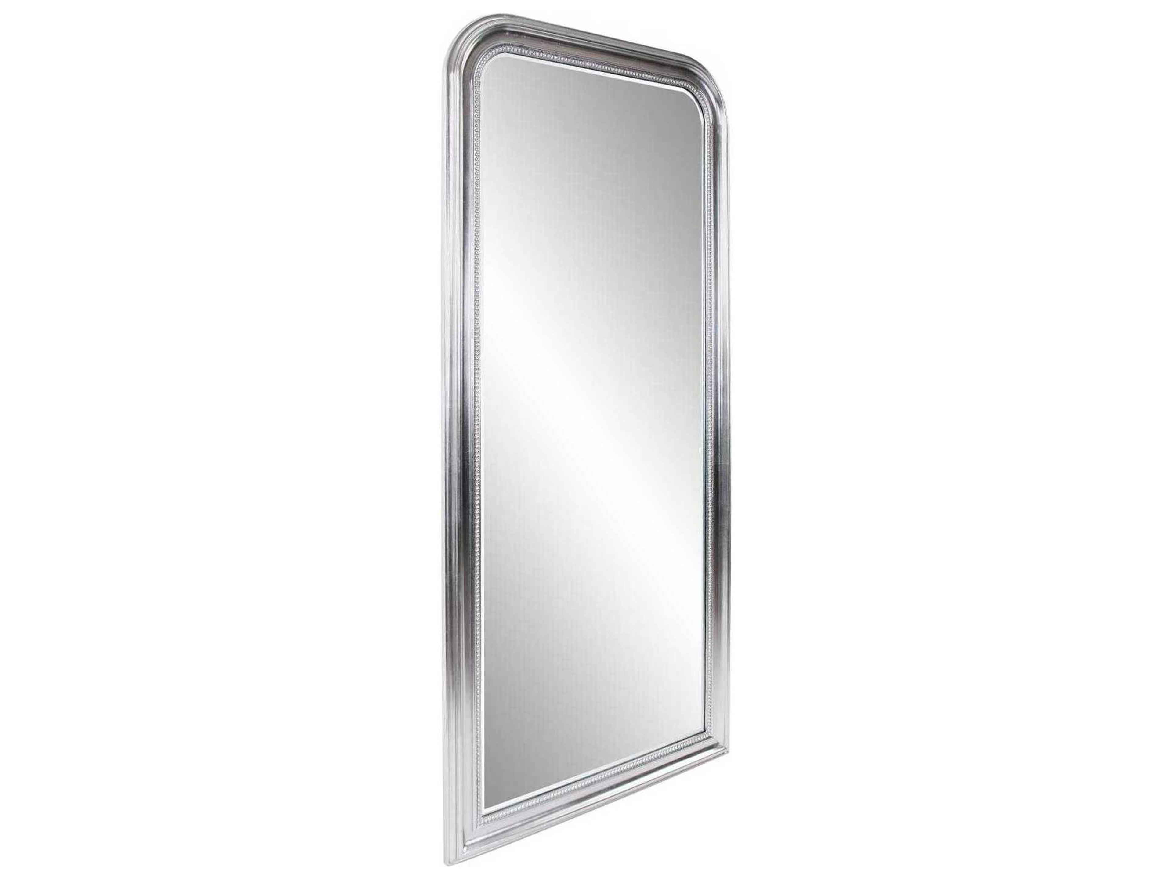 French Philippe Bright Silver Rectangular Wall Mirror