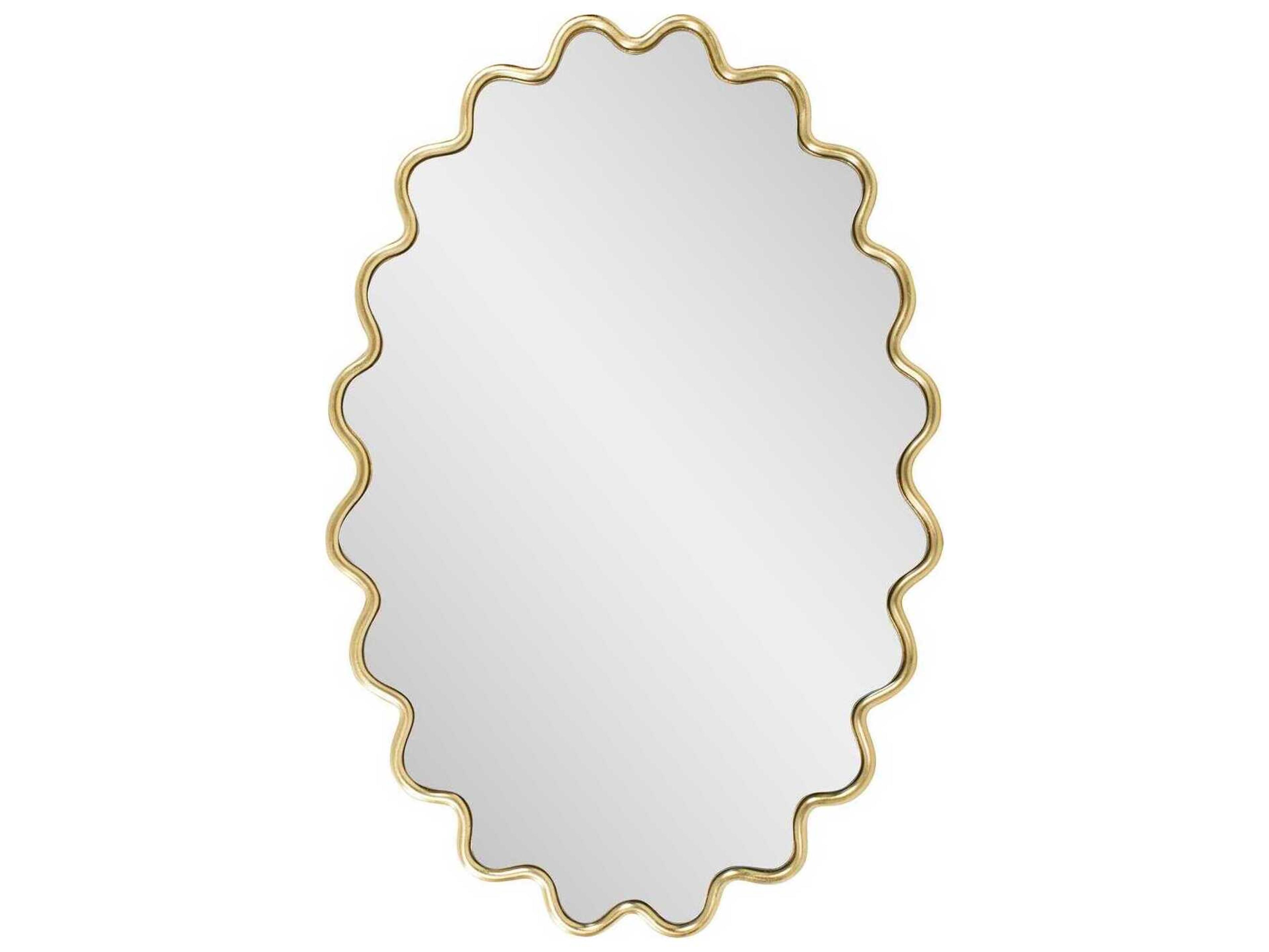 Howard Elliott Cloud Gold Oval Wall Mirror