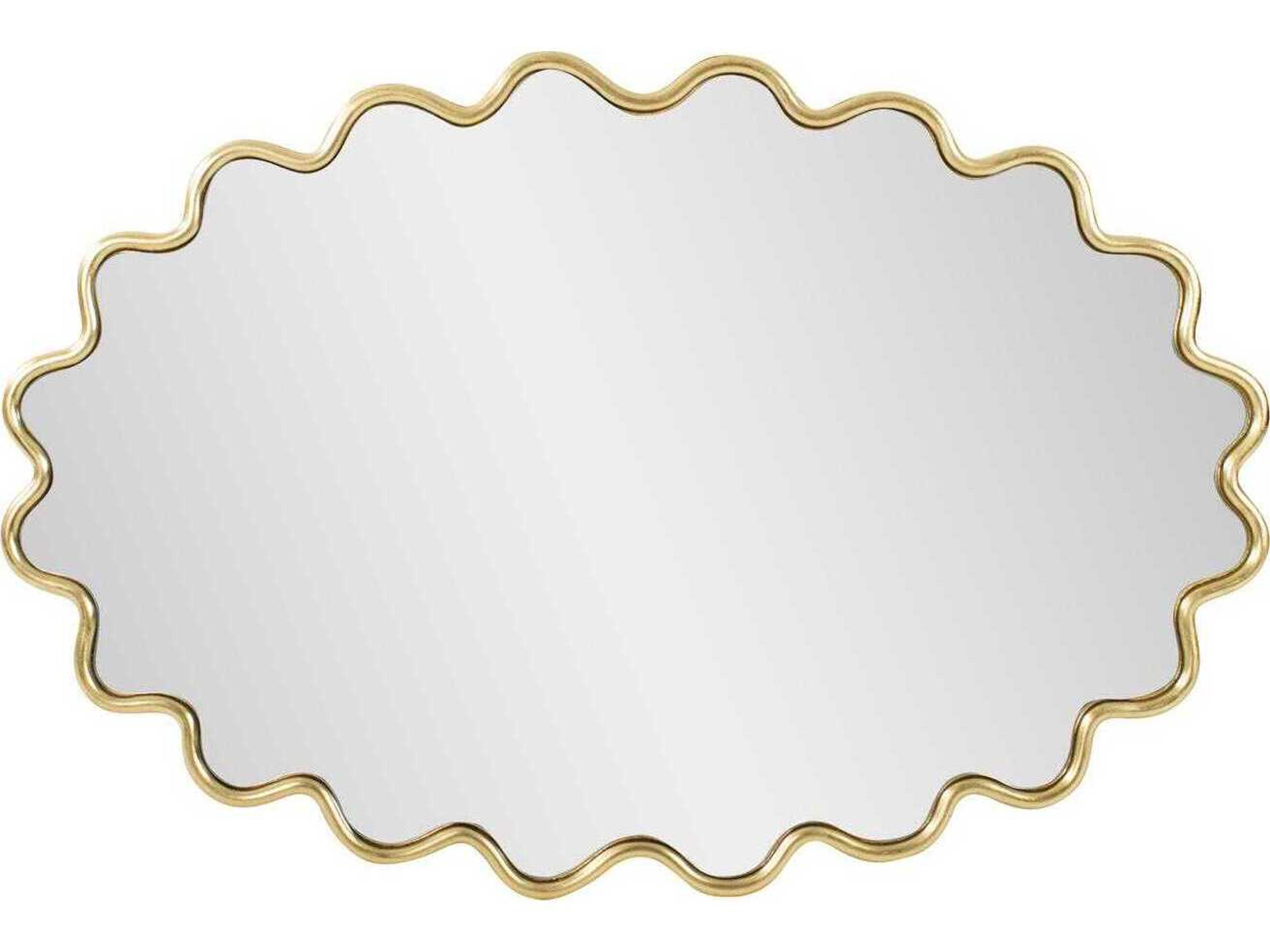 Howard Elliott Cloud Gold Oval Wall Mirror