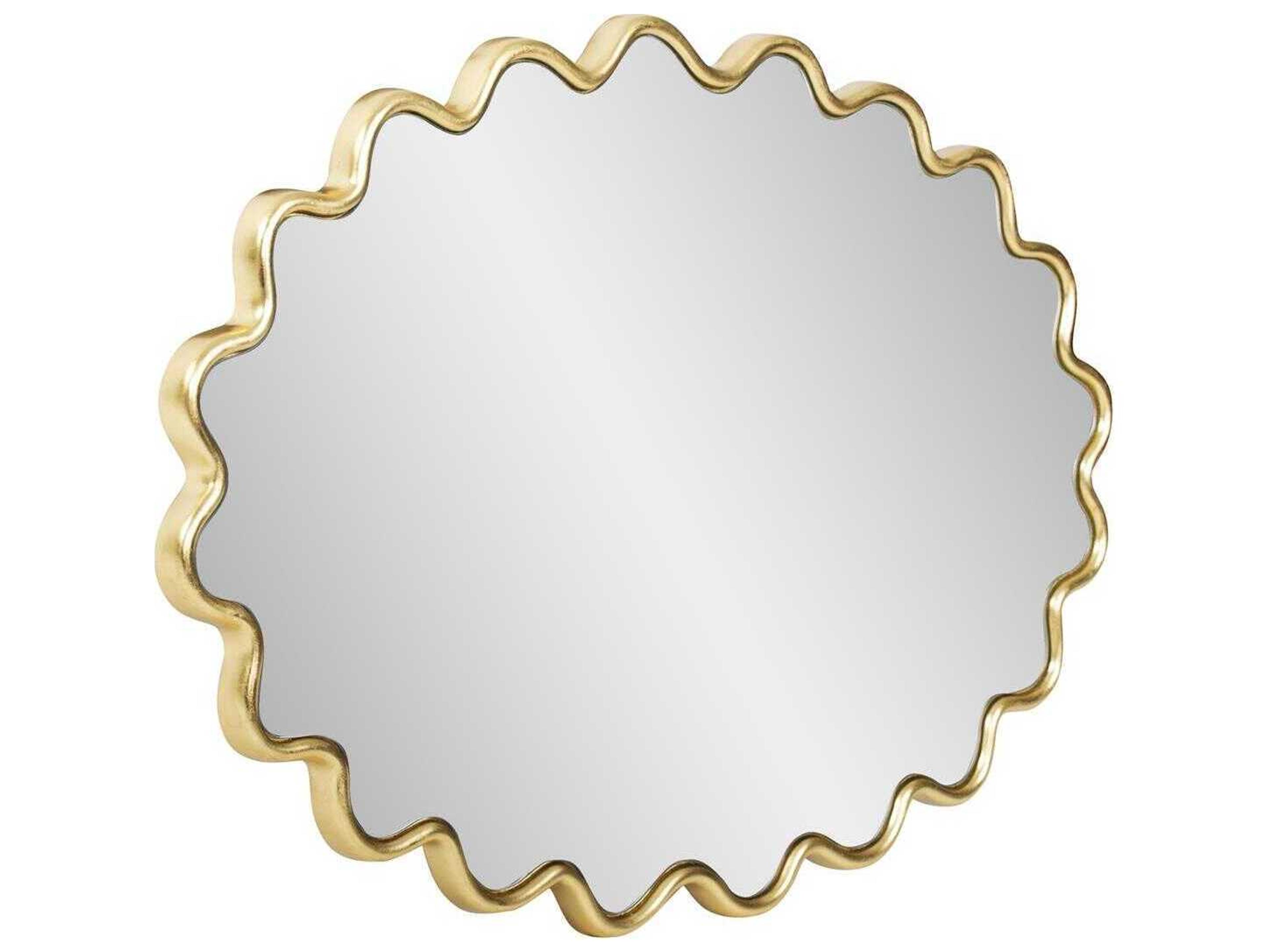 Howard Elliott Cloud Gold Oval Wall Mirror