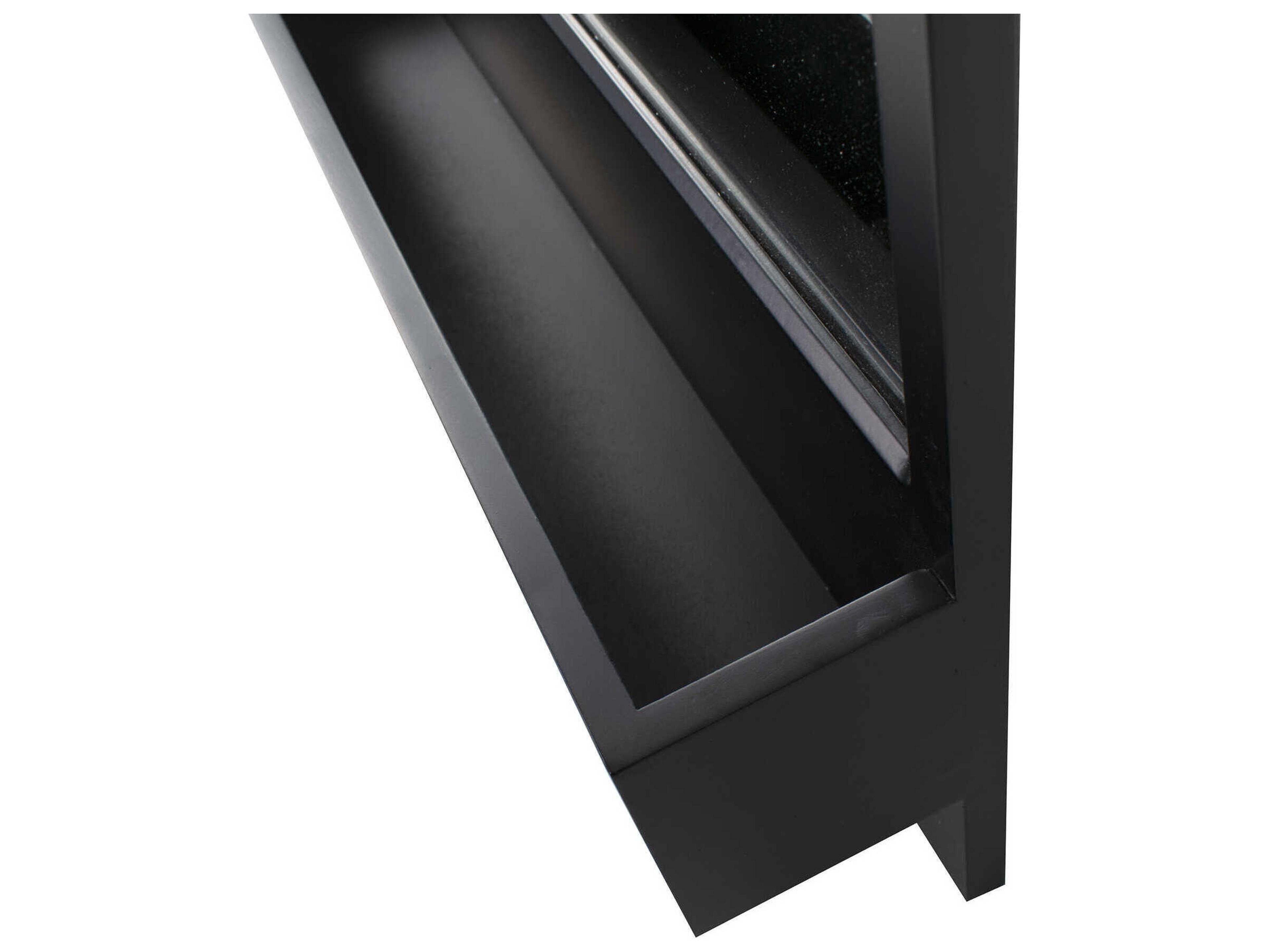 Howard Elliott Galt Black Brass Rectangular Wall Mirror