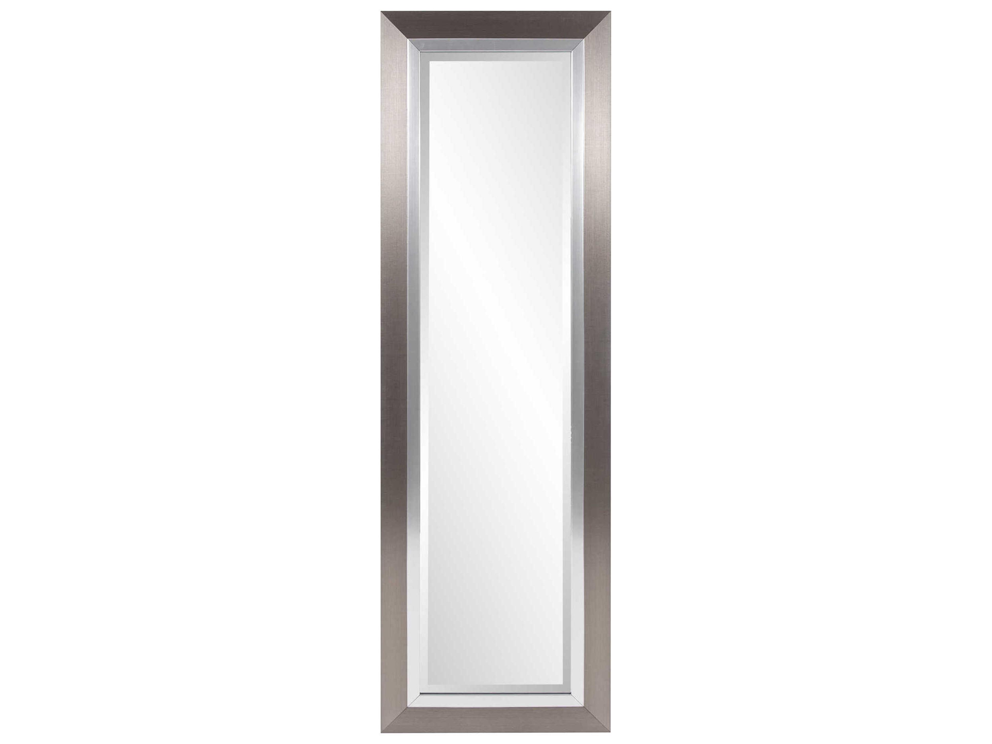 Howard Elliott Chicago Silver Leaf Rectangular Wall Mirror