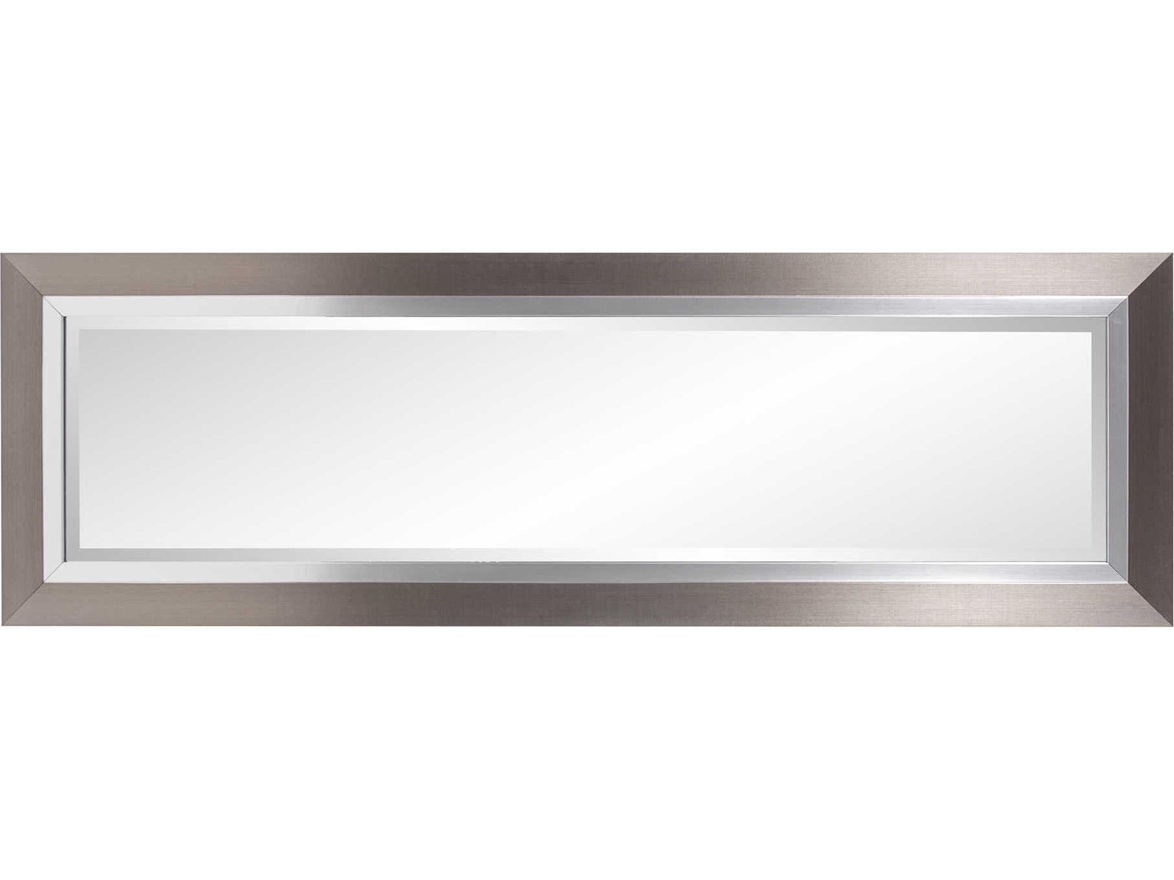 Howard Elliott Chicago Silver Leaf Rectangular Wall Mirror