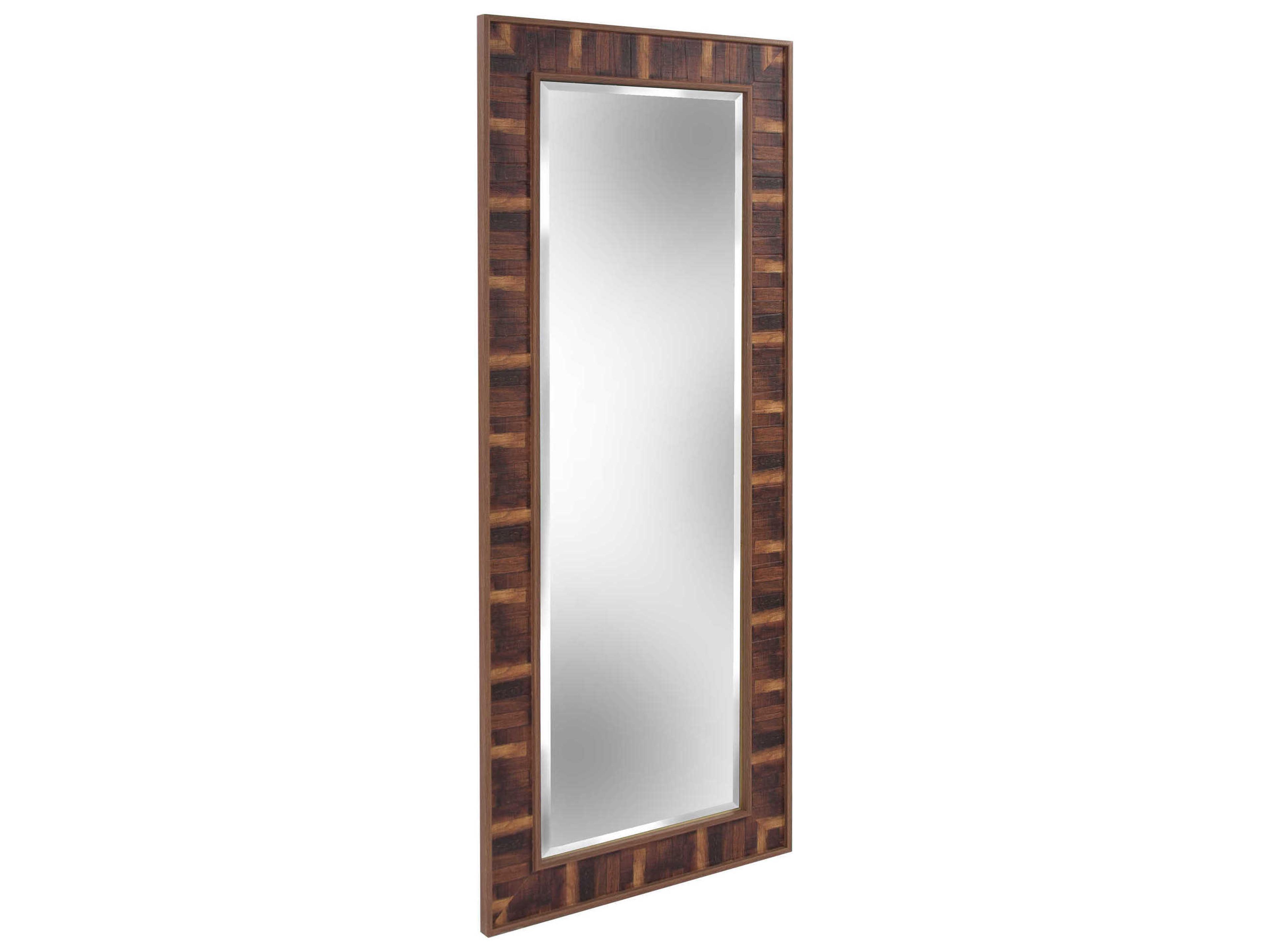 Howard Elliott Woodland Faux Wood Grain Rectangular Wall Mirror