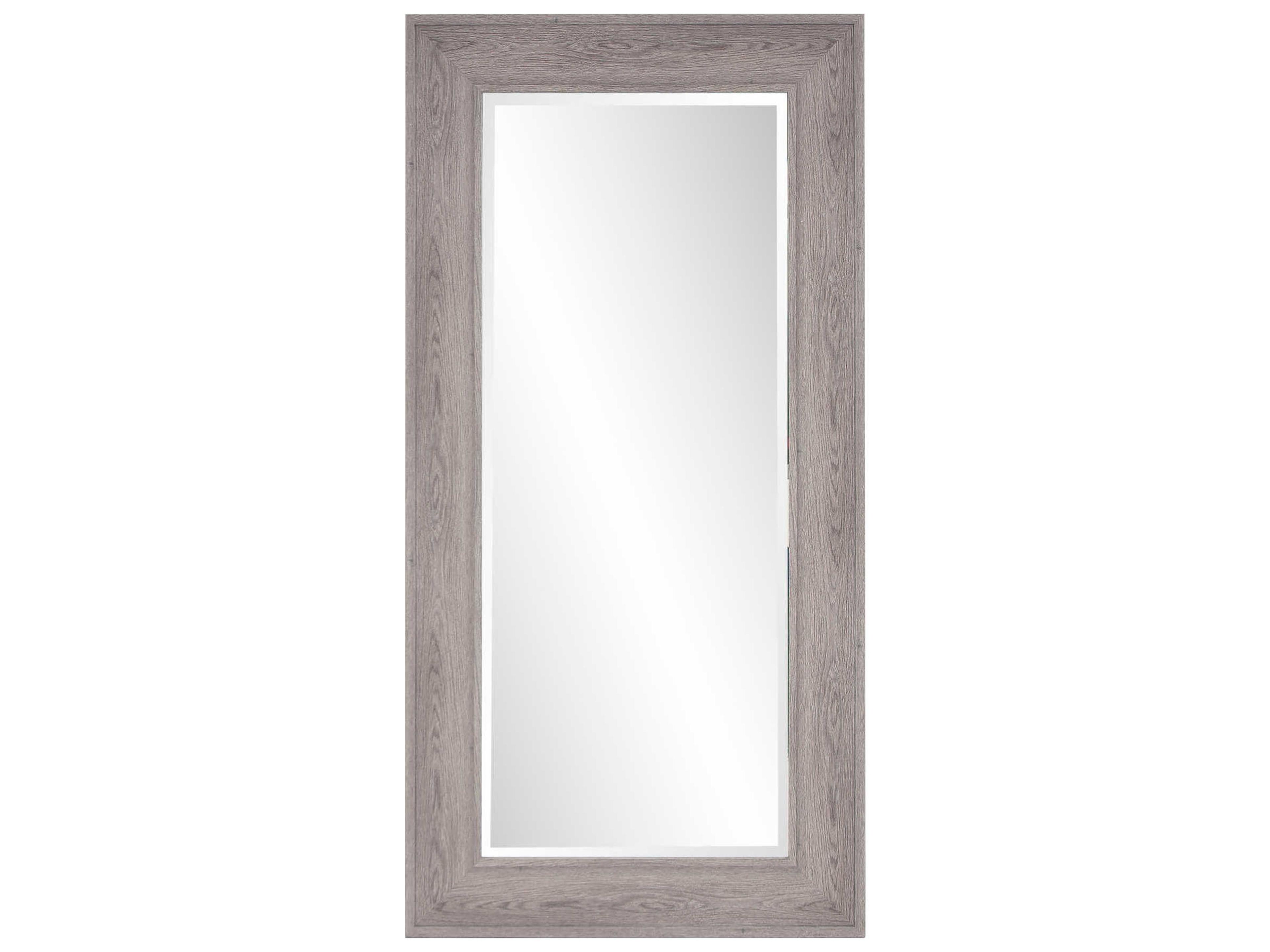 Howard Elliott Ashford Faux Gray Wood Grain Rectangular Wall Mirror