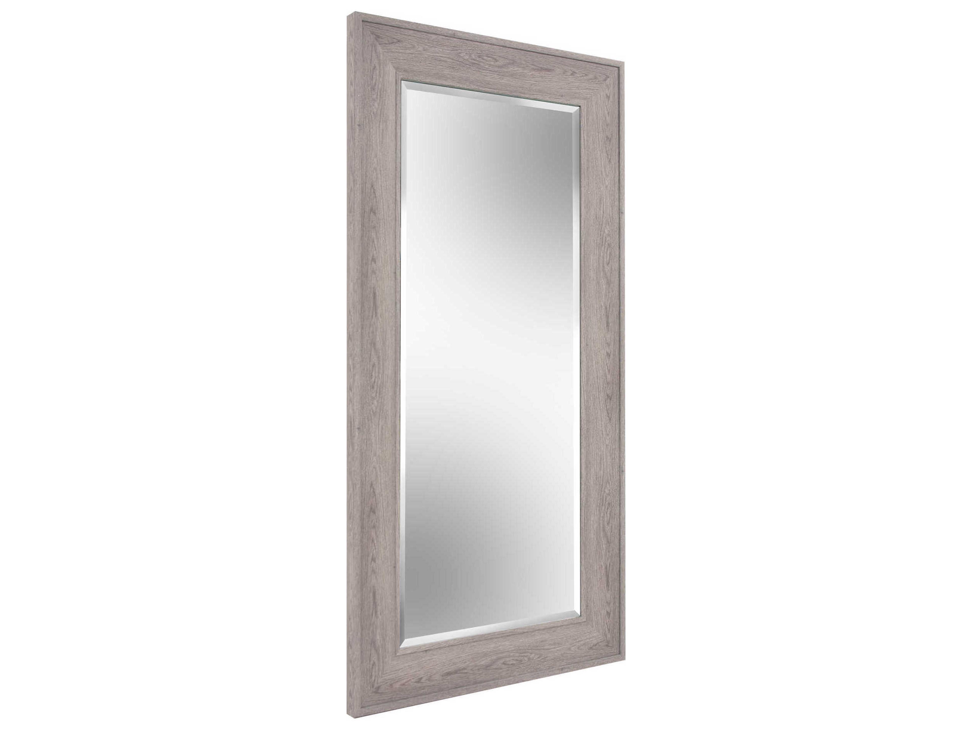 Howard Elliott Ashford Faux Gray Wood Grain Rectangular Wall Mirror
