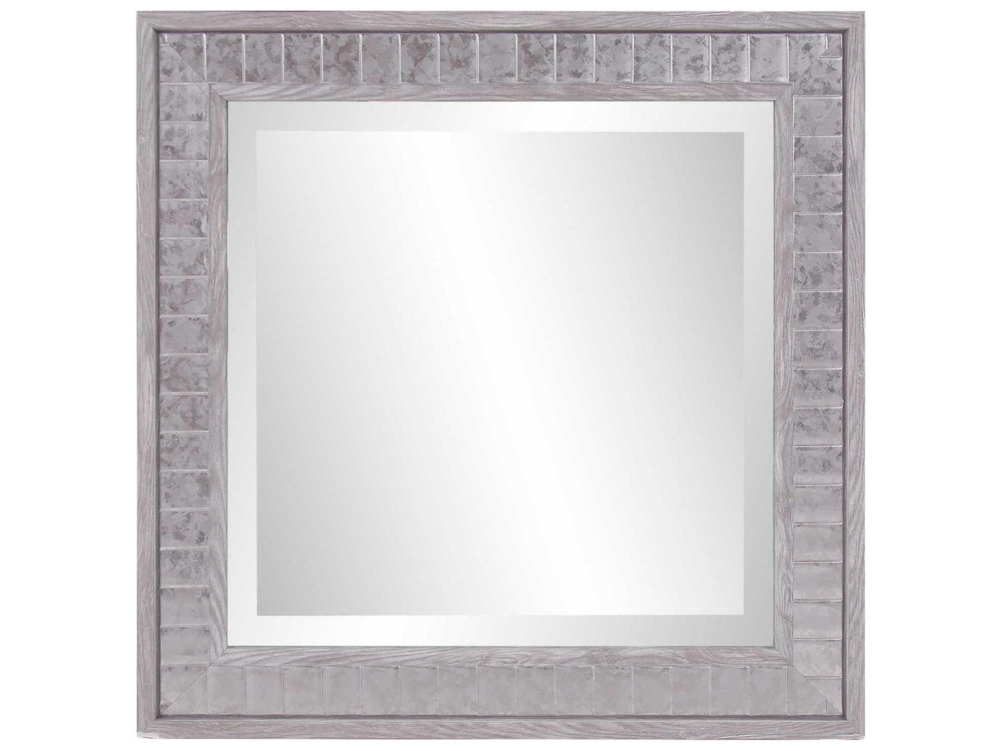 Howard Elliott Metropolis Faux Gray Wood Square Wall Mirror
