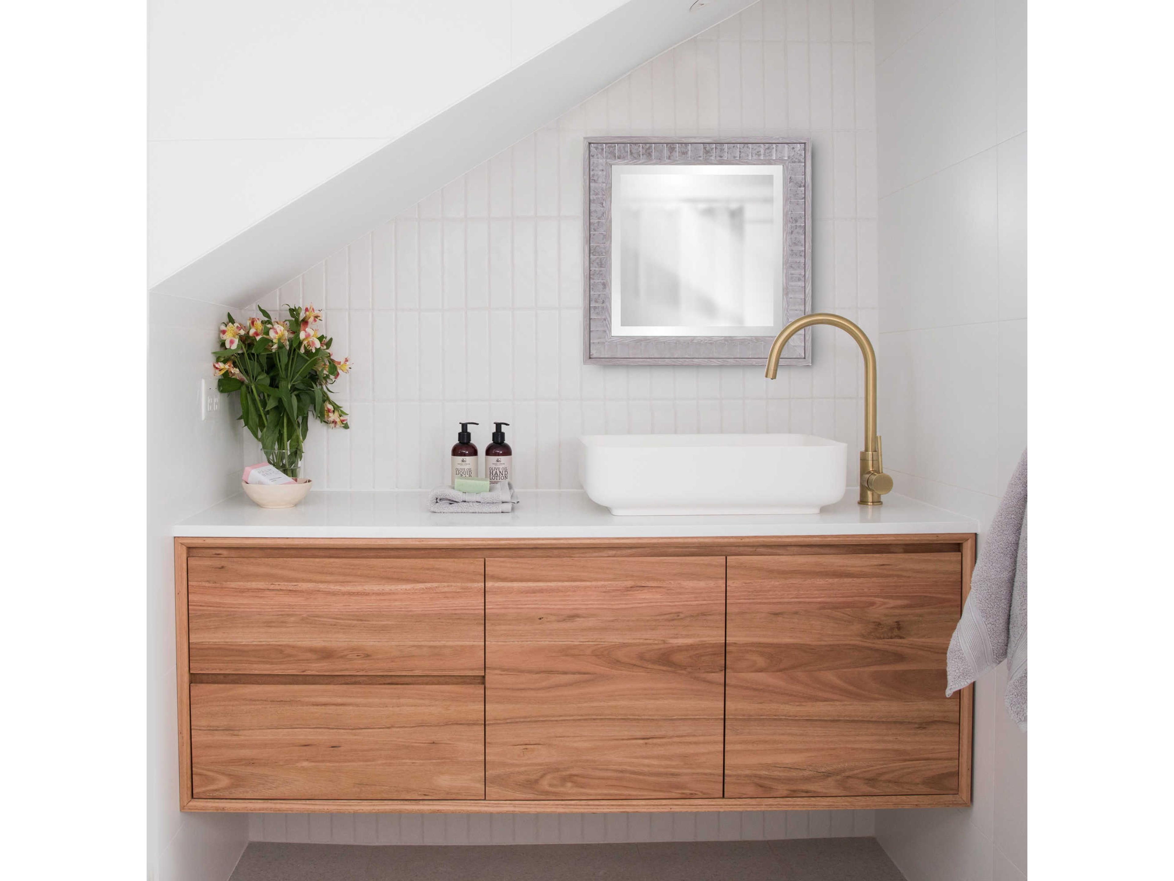 Howard Elliott Metropolis Faux Gray Wood Square Wall Mirror