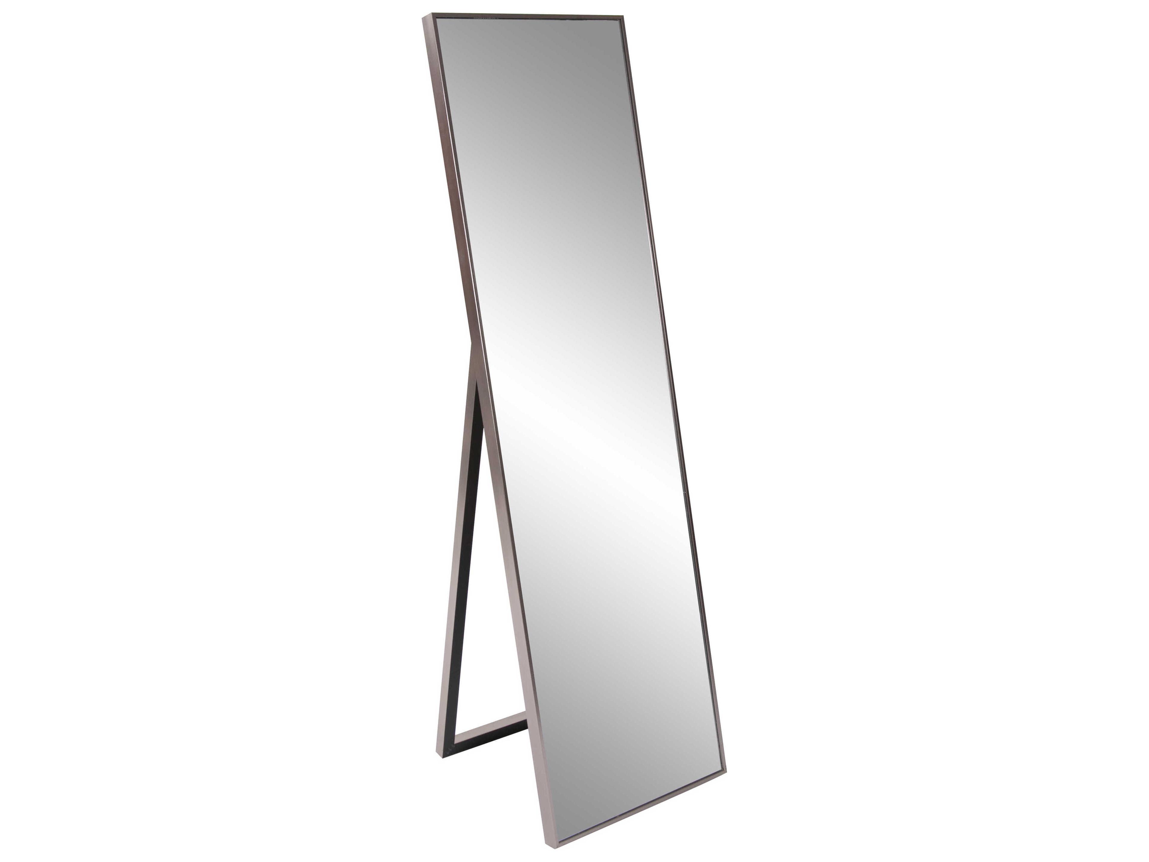 Toronto Brushed Brass Rectangular Floor Mirror