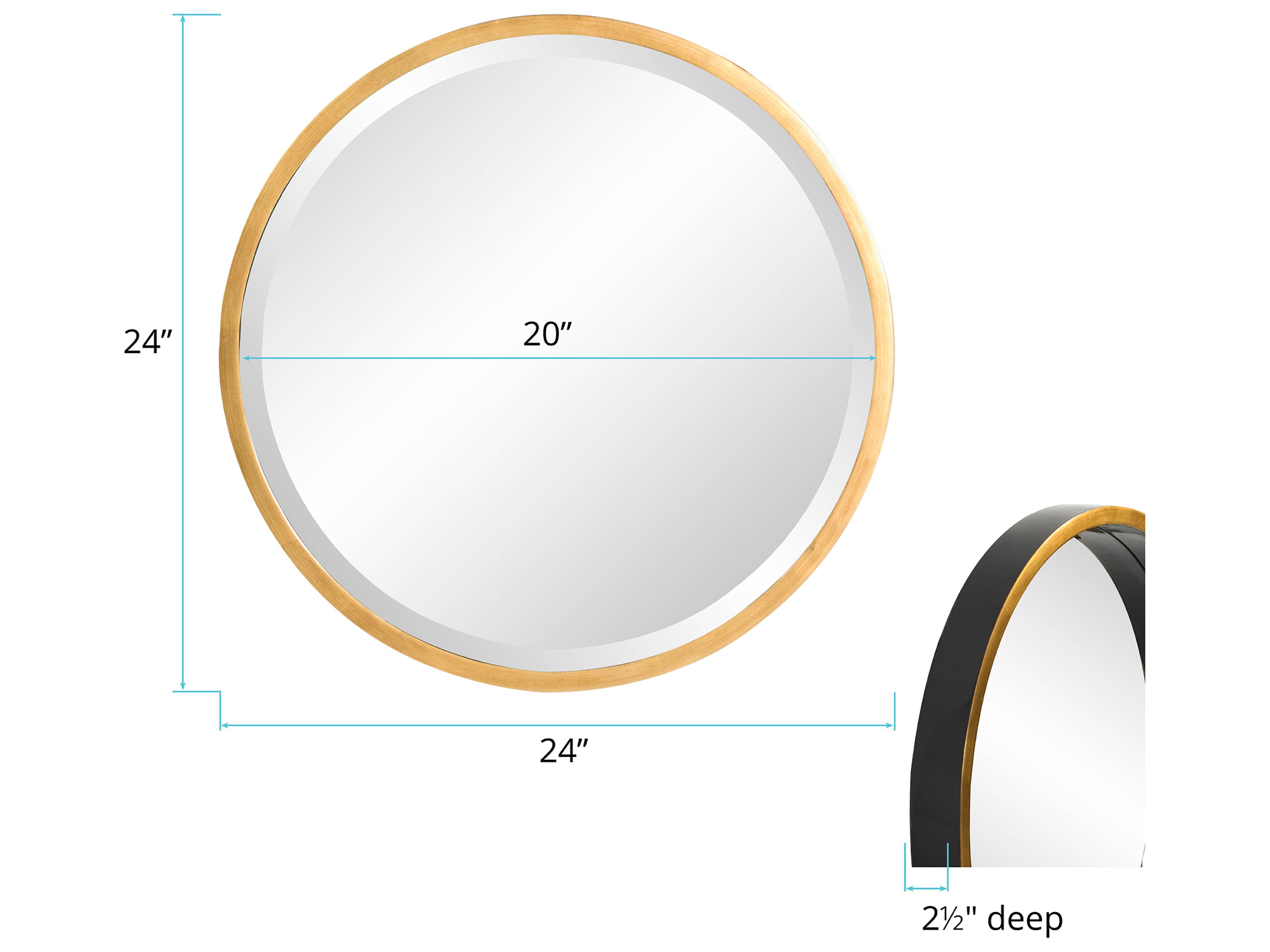 Howard Elliott Brando Glossy Black Wall Mirror