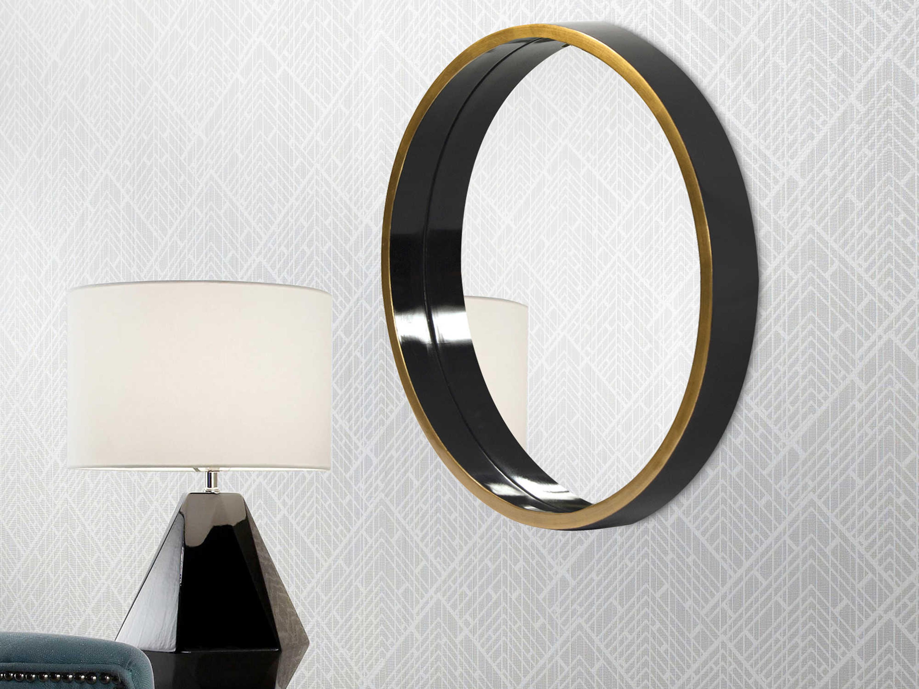 Howard Elliott Brando Glossy Black Wall Mirror