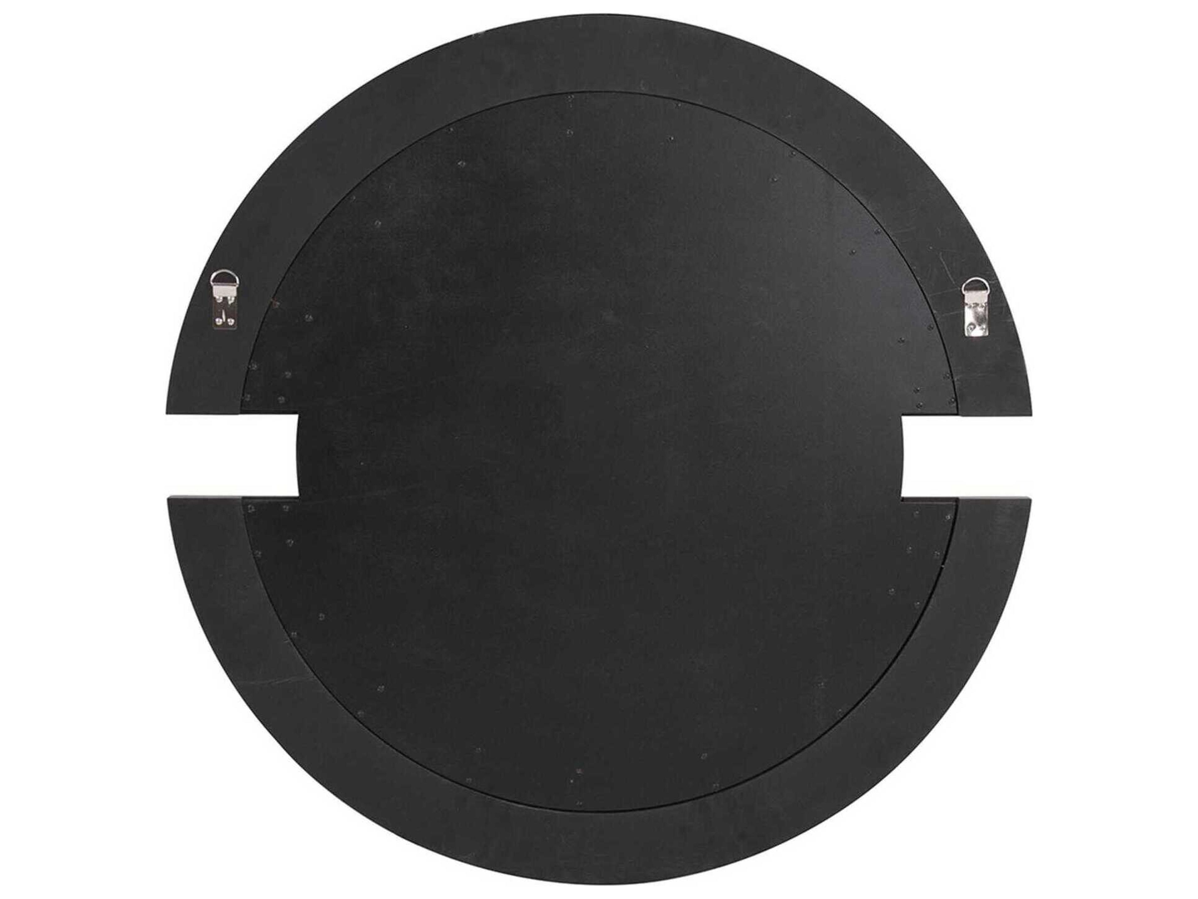 Howard Elliott Orbit Matte Charcoal Round Wall Mirror