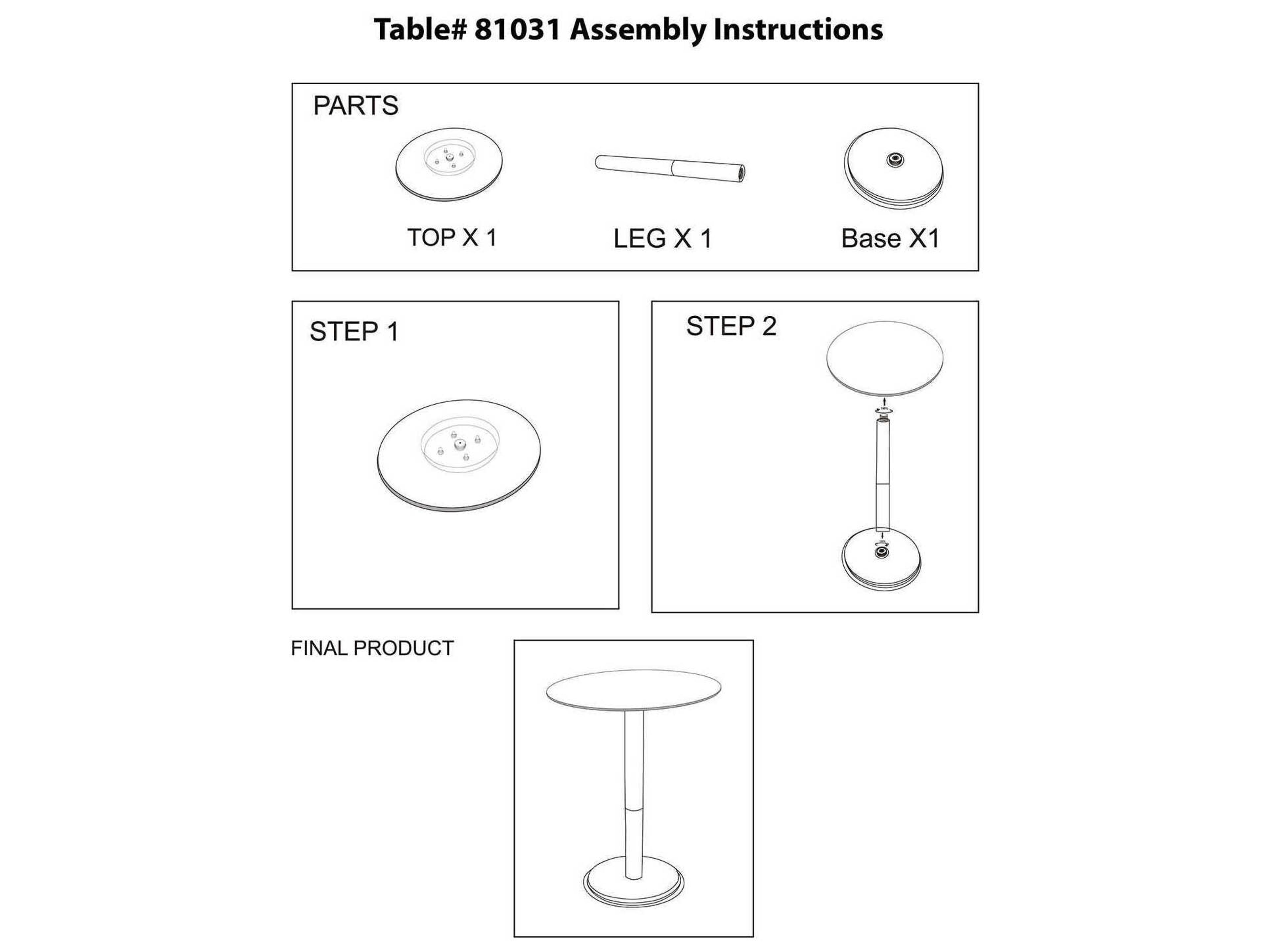 Howard Elliott Round Marble Black Silver White Bistro Table