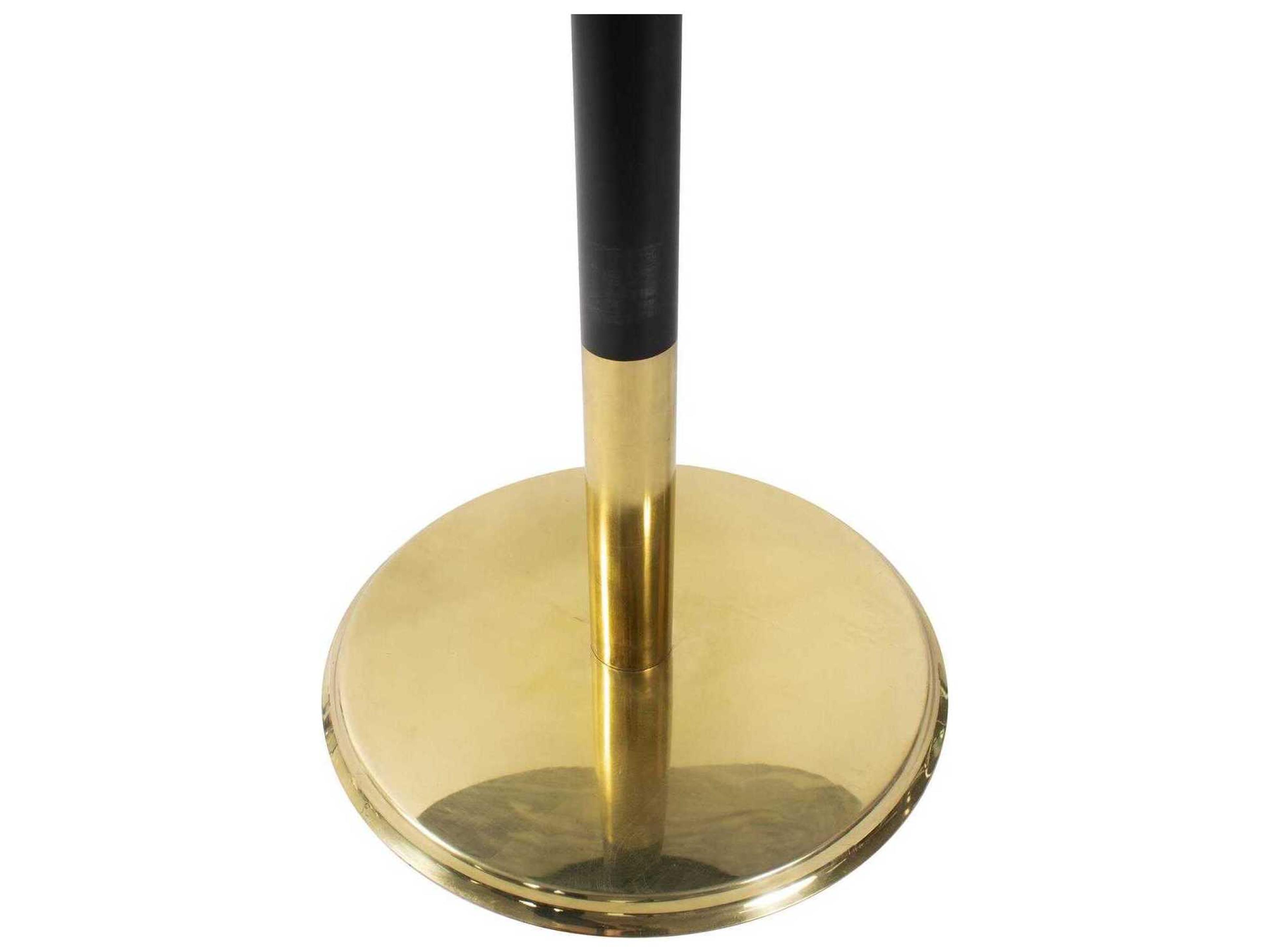 Howard Elliott Micca Round Marble Black Gray Gold Dining Table