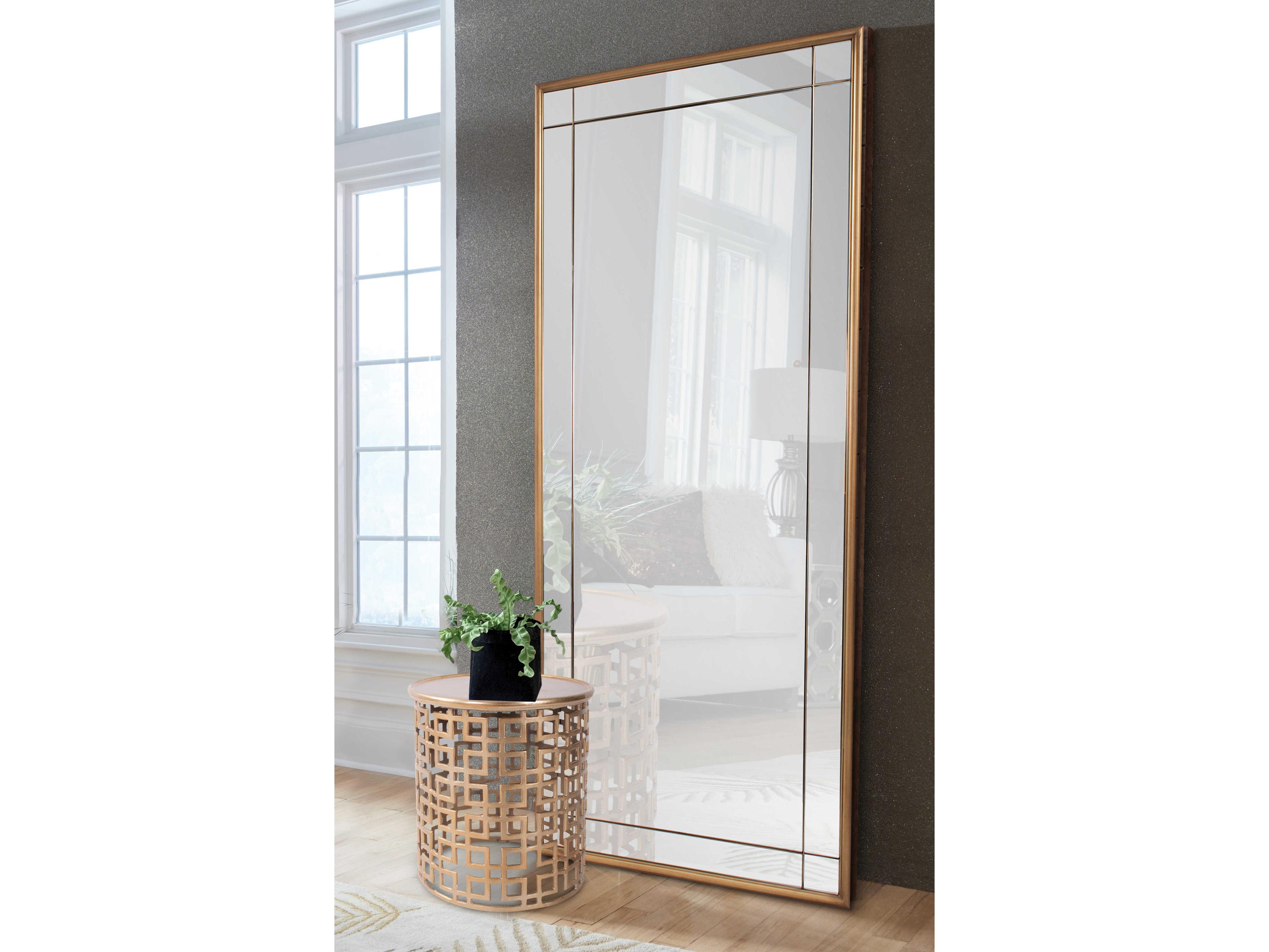 Howard Elliott Behren Round Metal Champagne End Table