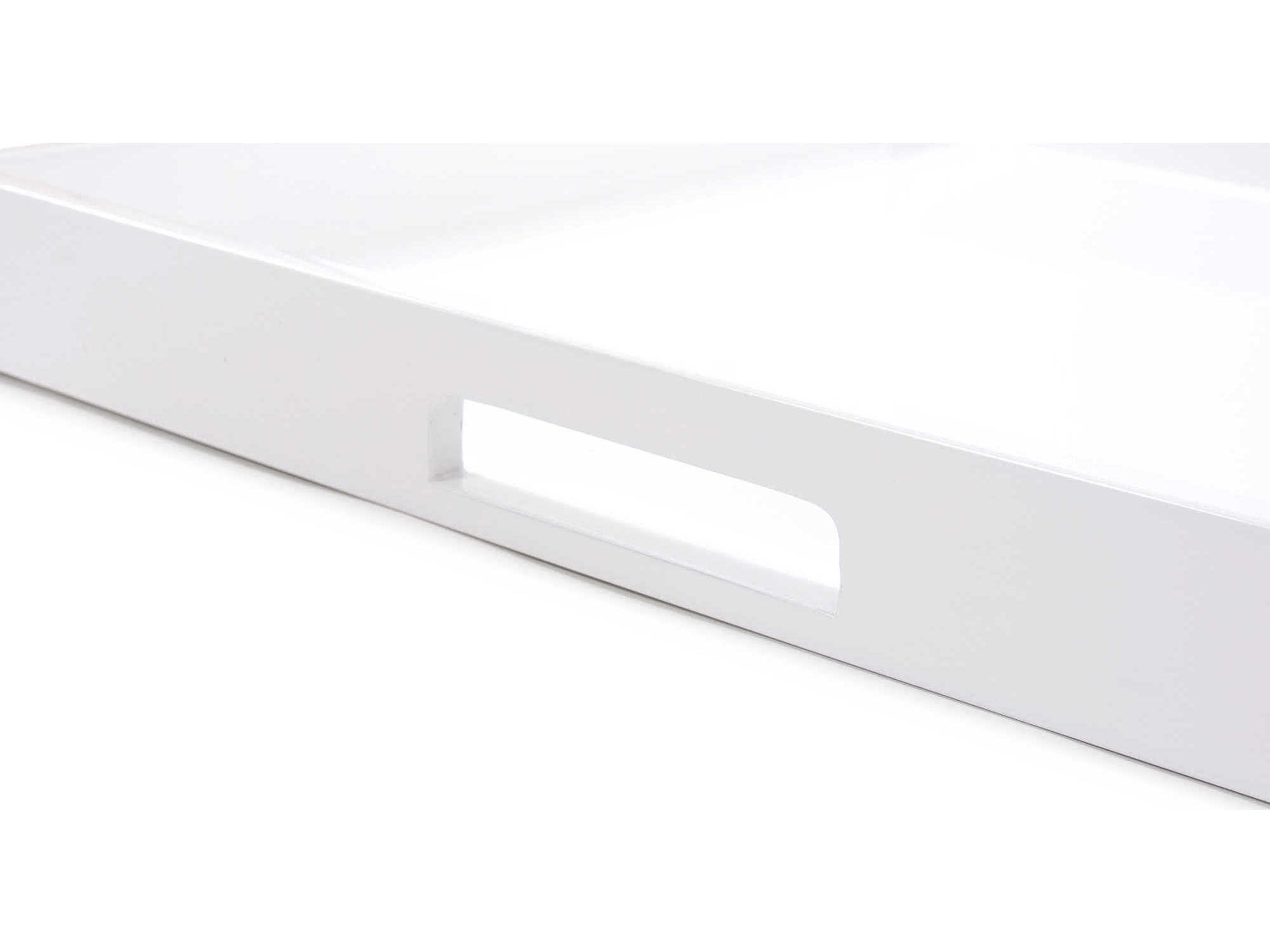 Howard Elliott Glossy White Serving Tray Set of 2