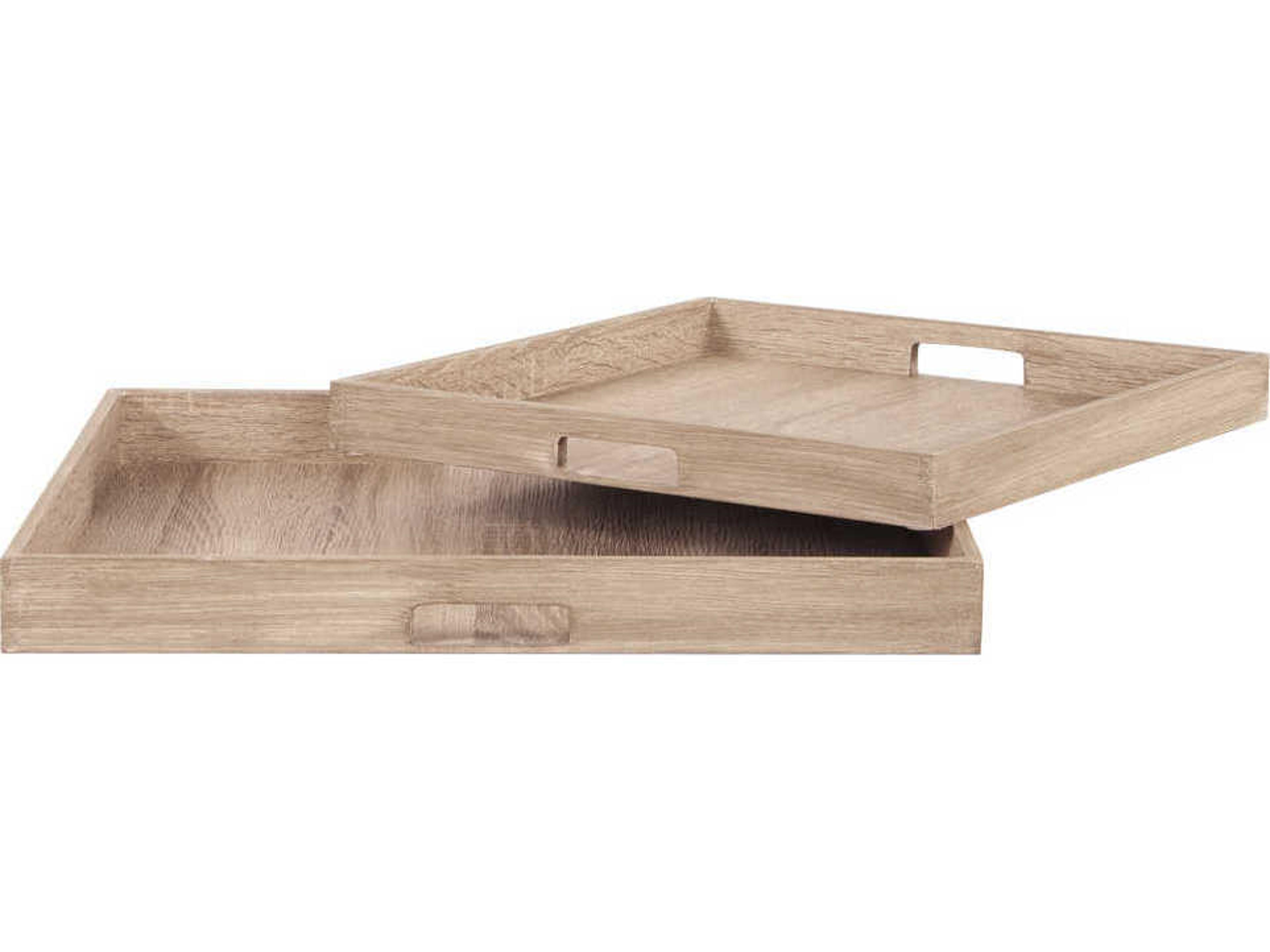 Wooden Serving Tray Set of 2