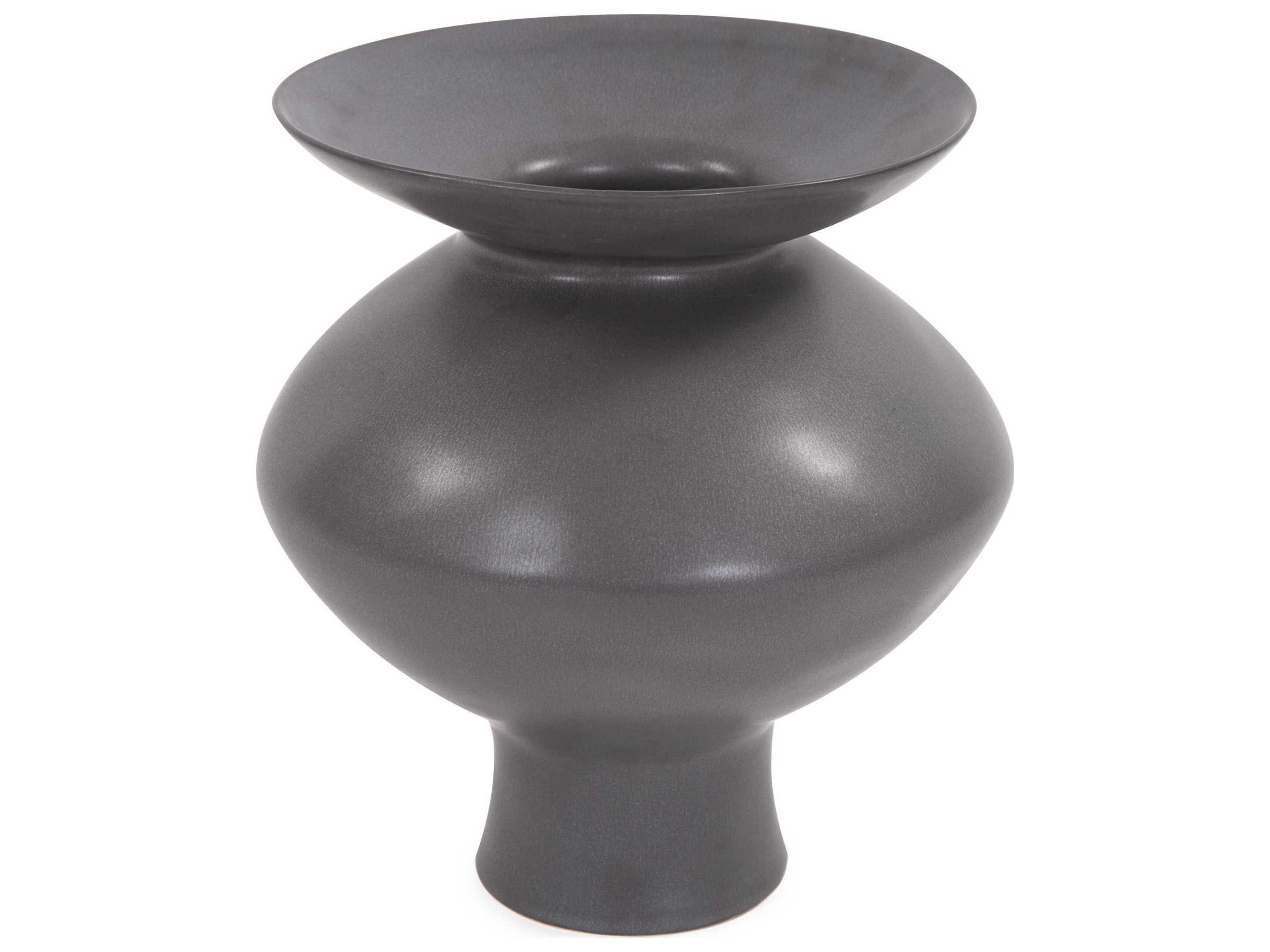 Howard Elliott Graphite Flared Vase