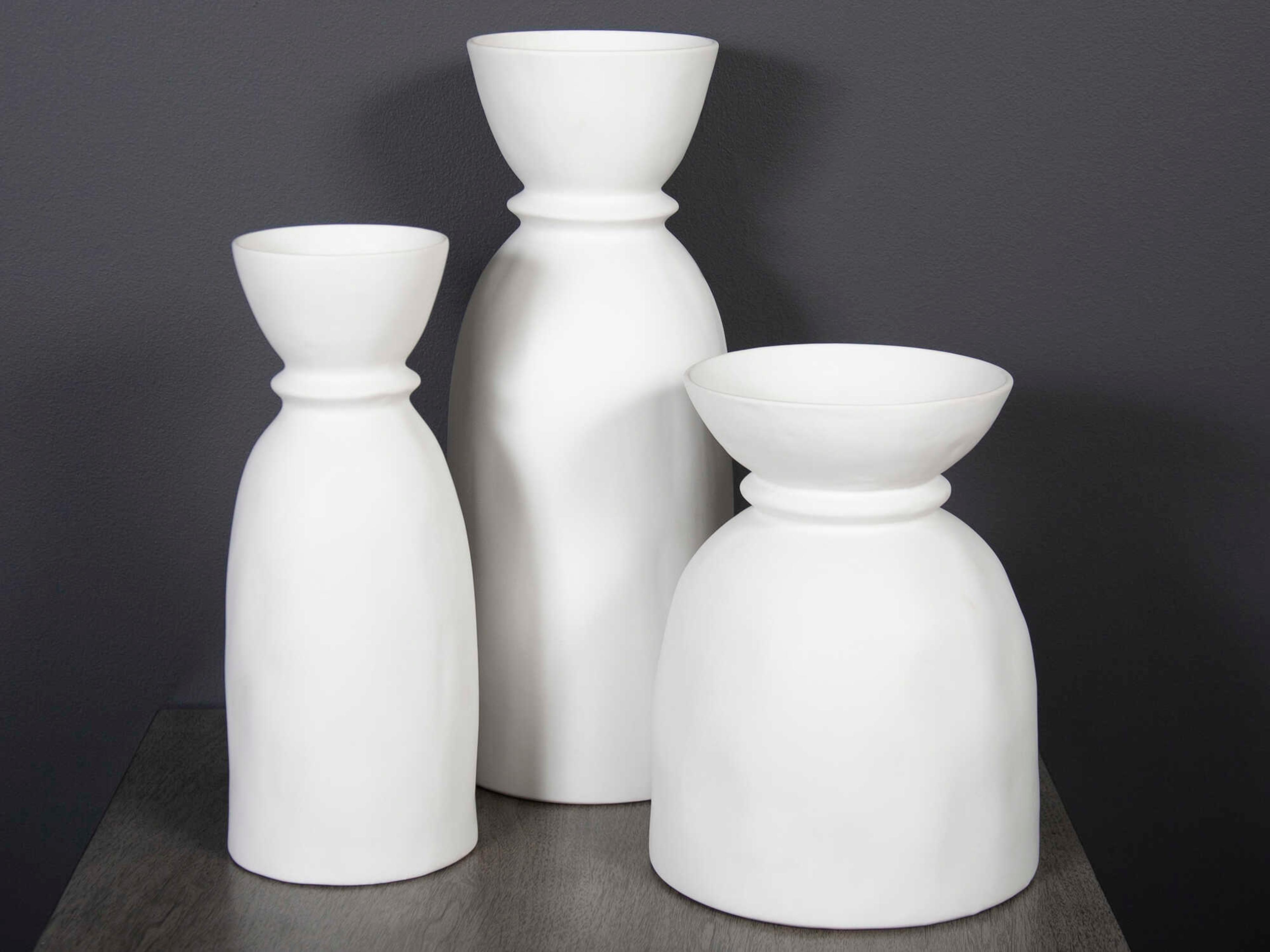 Howard Elliott Elbee Matte White Vase