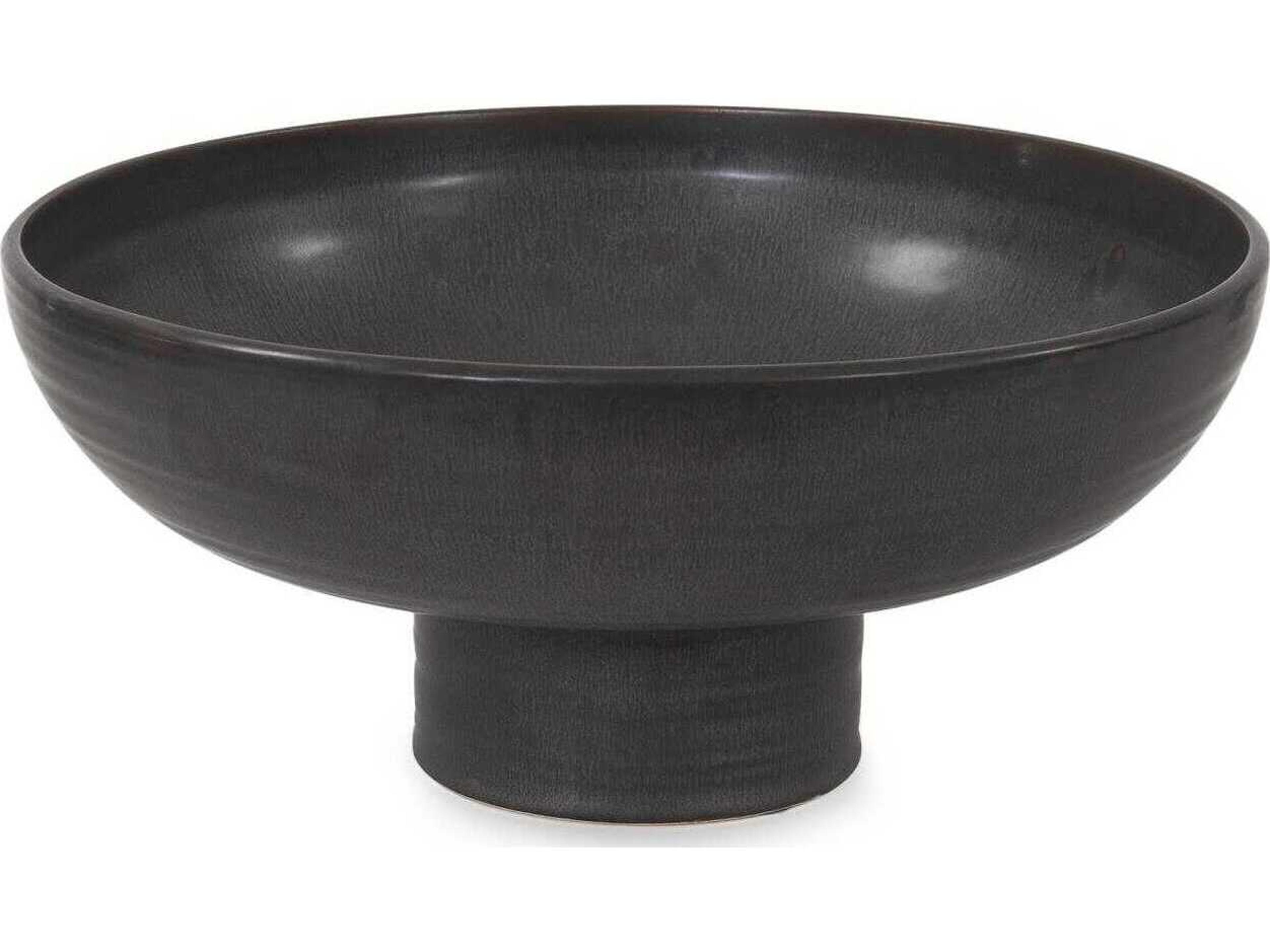 Howard Elliott Ryman Charcoal Ceramic Decorative Bowl