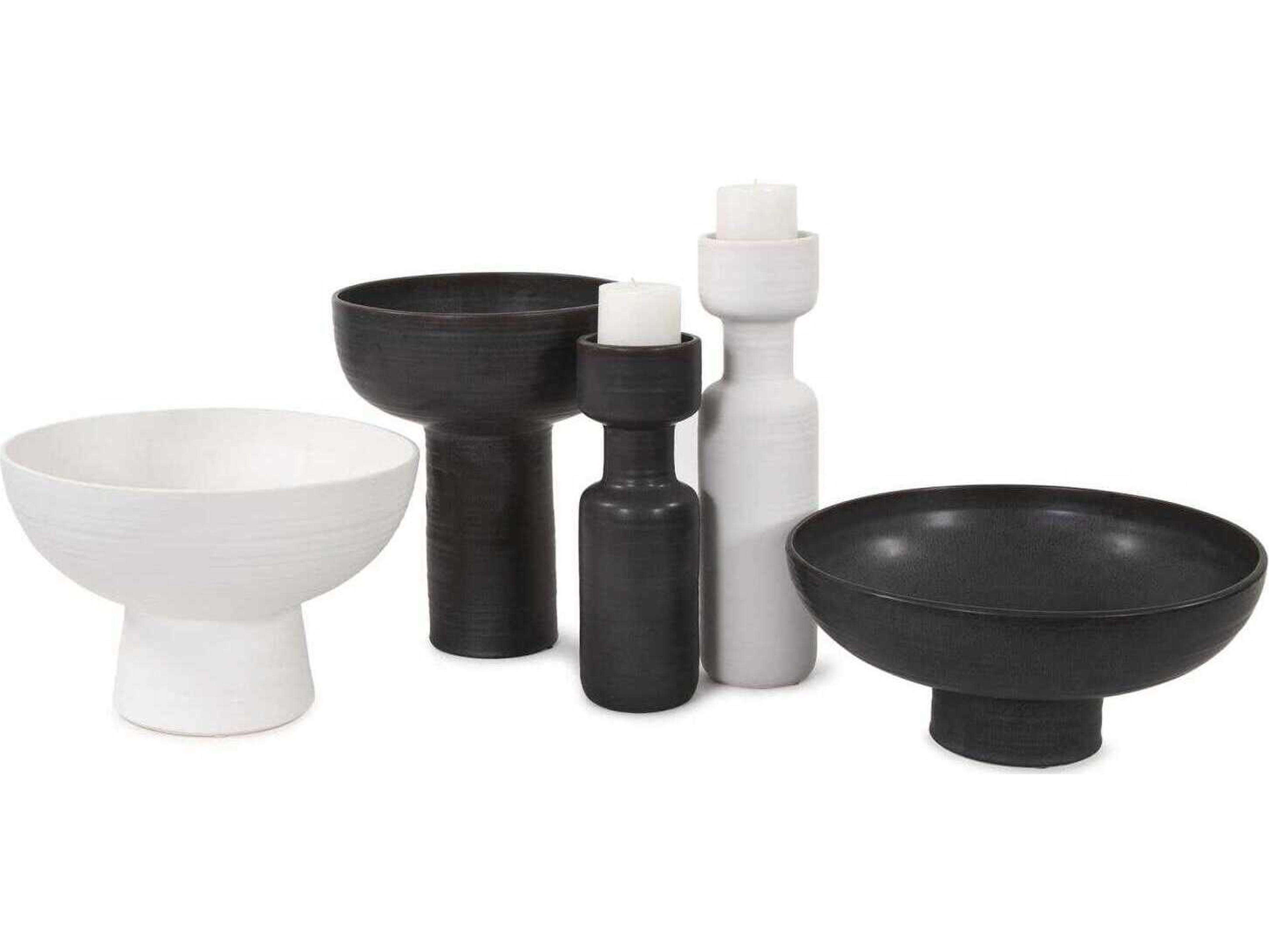 Howard Elliott Ryman Ultra White Candle Holder