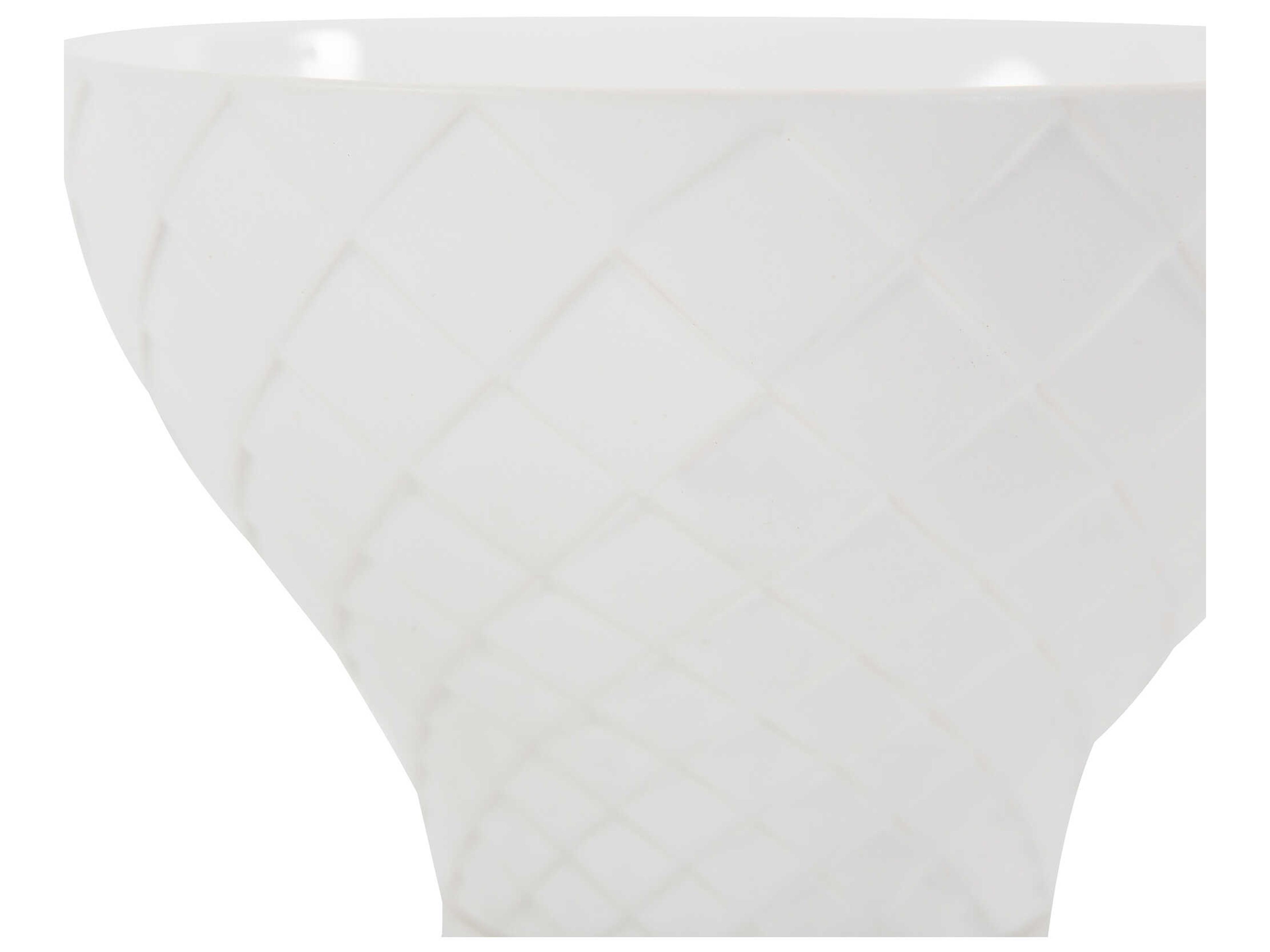 Howard Elliott Harlequin White Earnware Pot