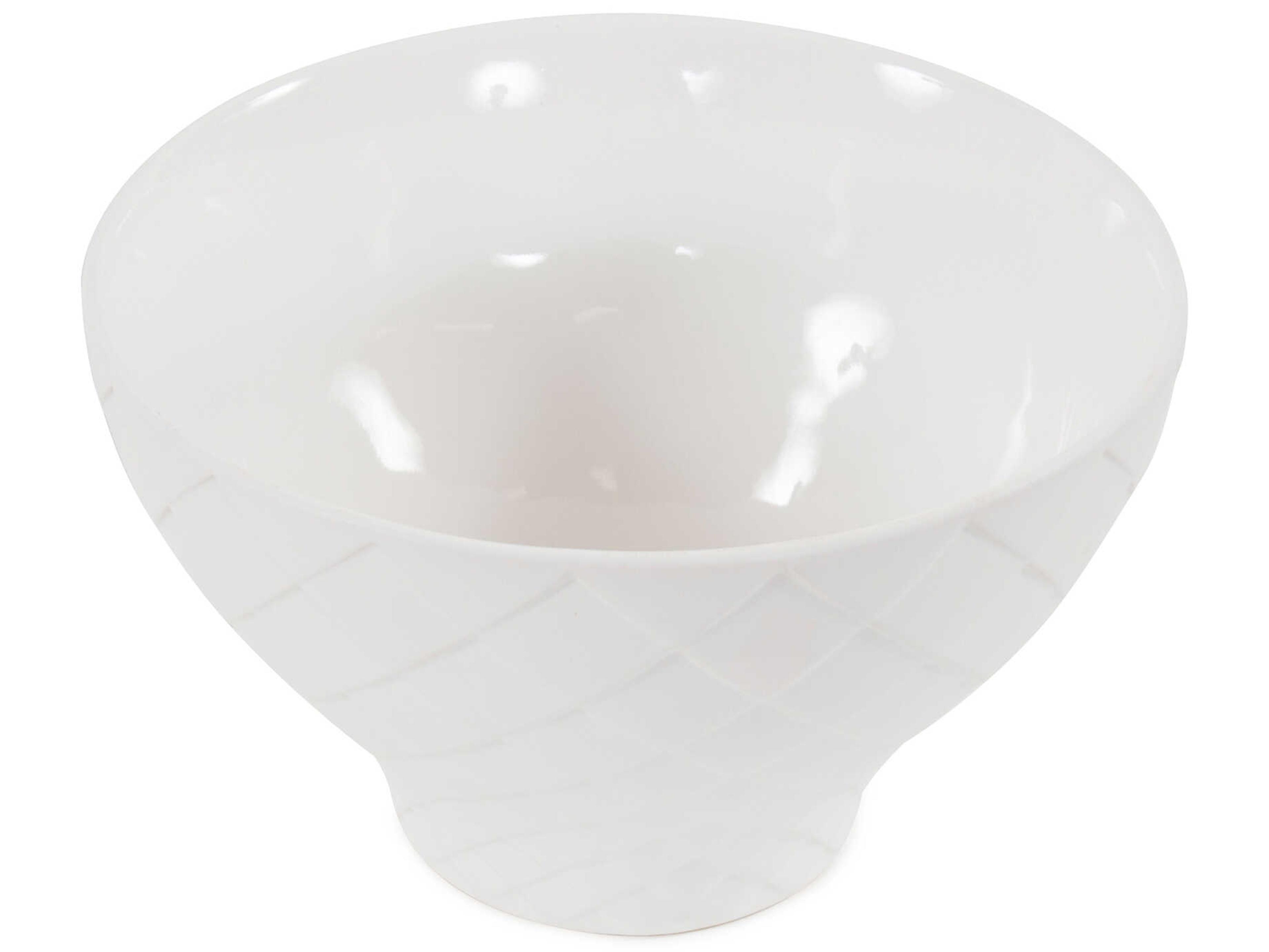 Howard Elliott Harlequin White Earnware Pot