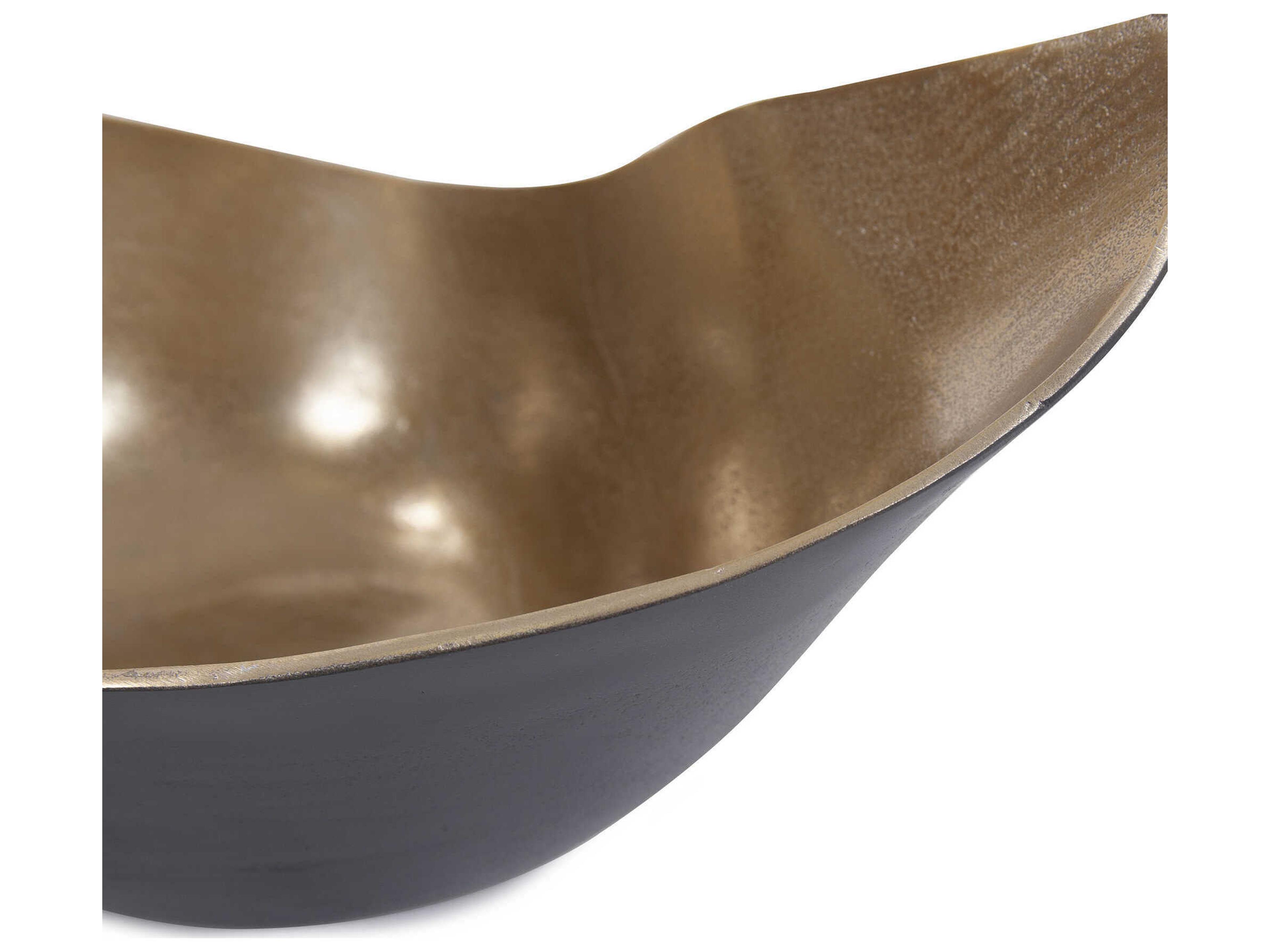 Howard Elliott Jordan Gold Graphite Hi-Lo Decorative Bowl