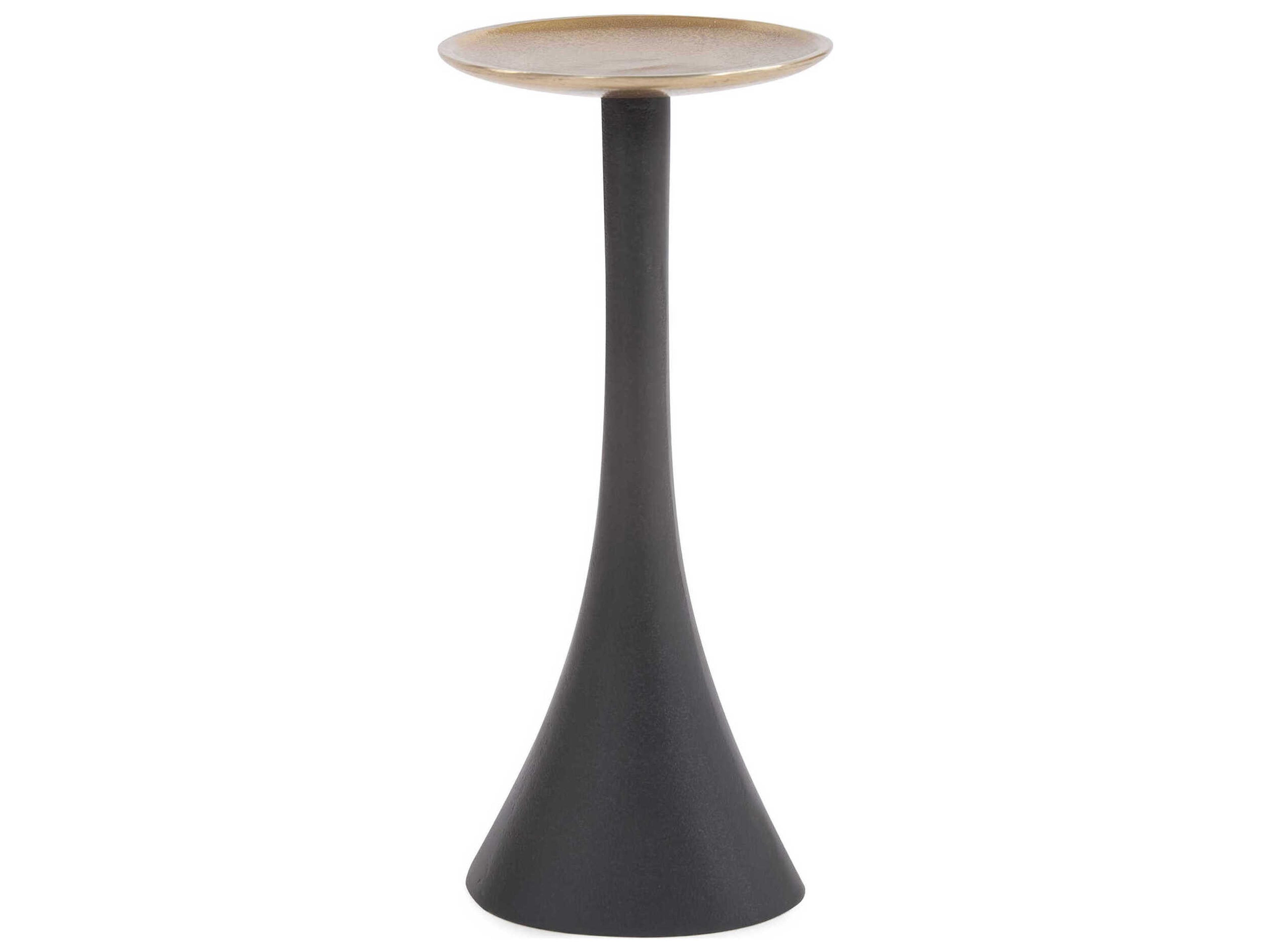 Howard Elliott Jordan Gold Graphite Pillar Candle Holder