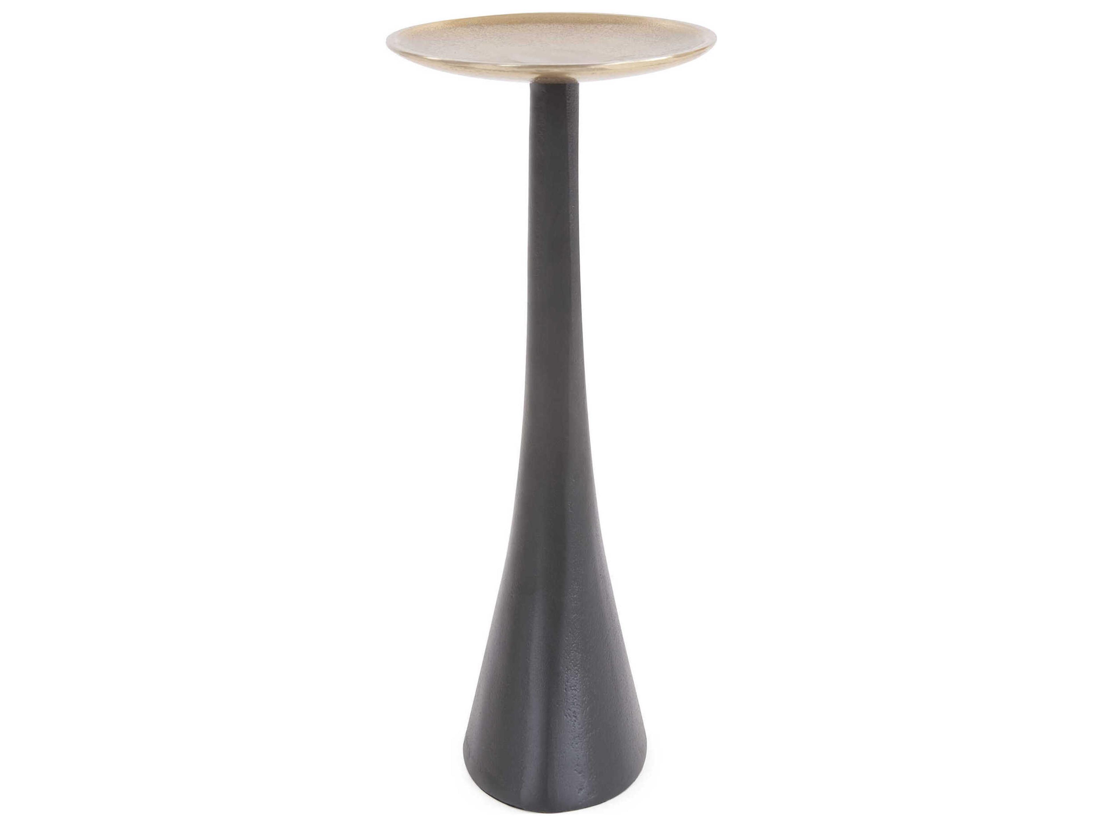 Howard Elliott Jordan Gold Graphite Pillar Candle Holder