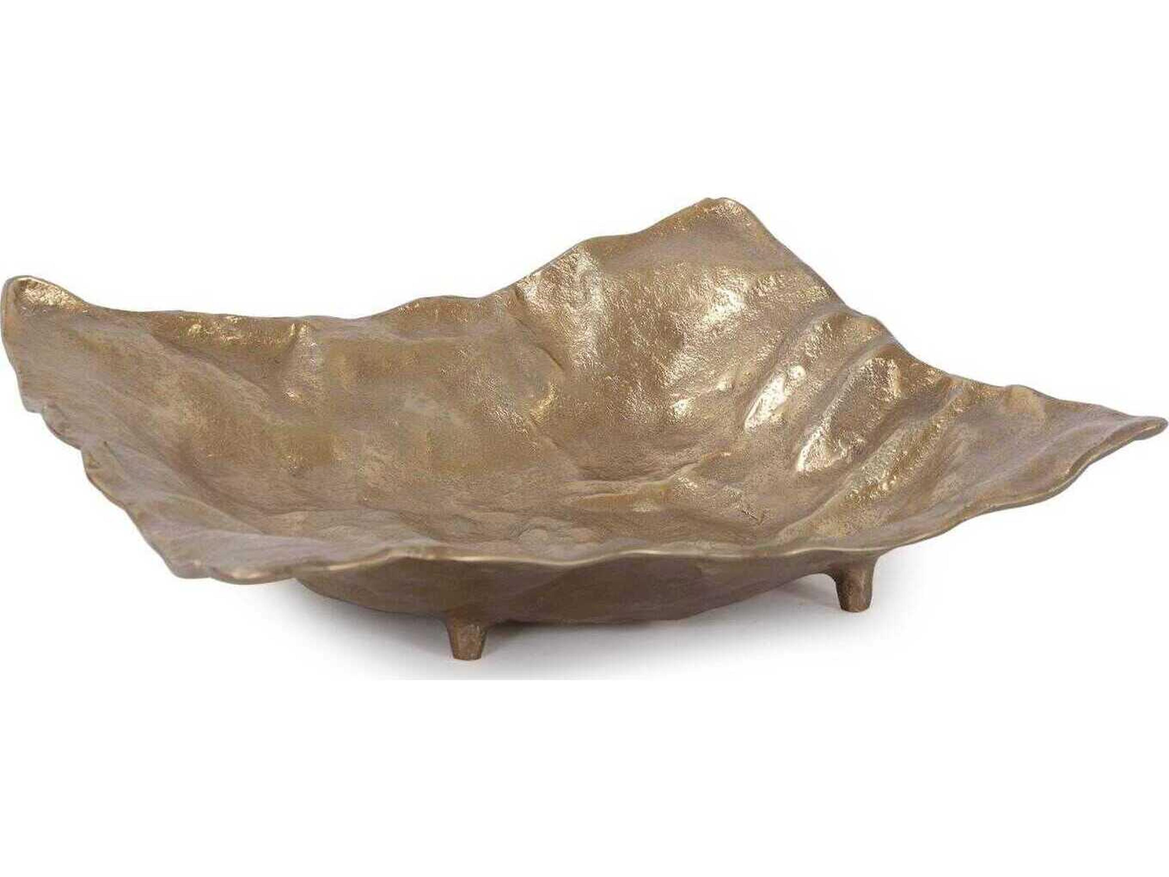 Howard Elliott Lustrous Gold Rough Uneven Square Dish