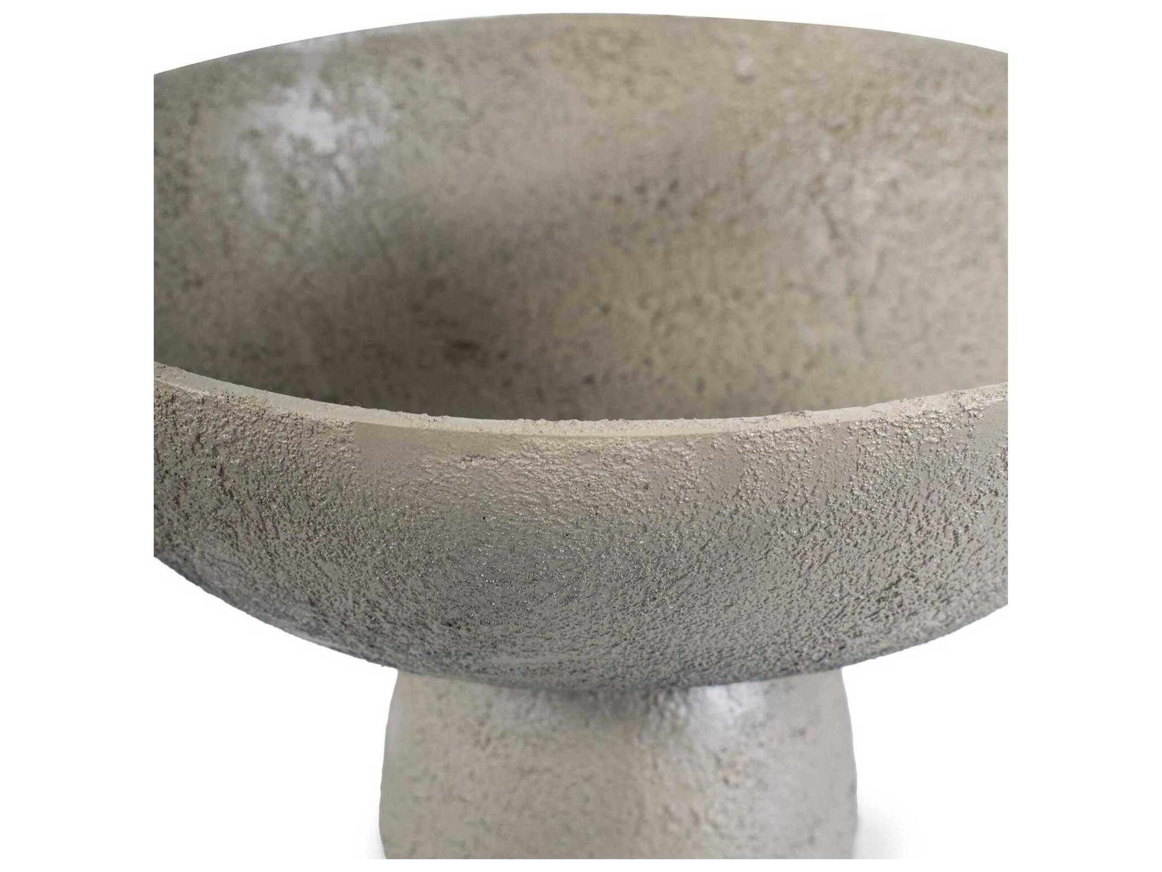 Howard Elliott Taupe Textured Blanton Round Decorative Bowl