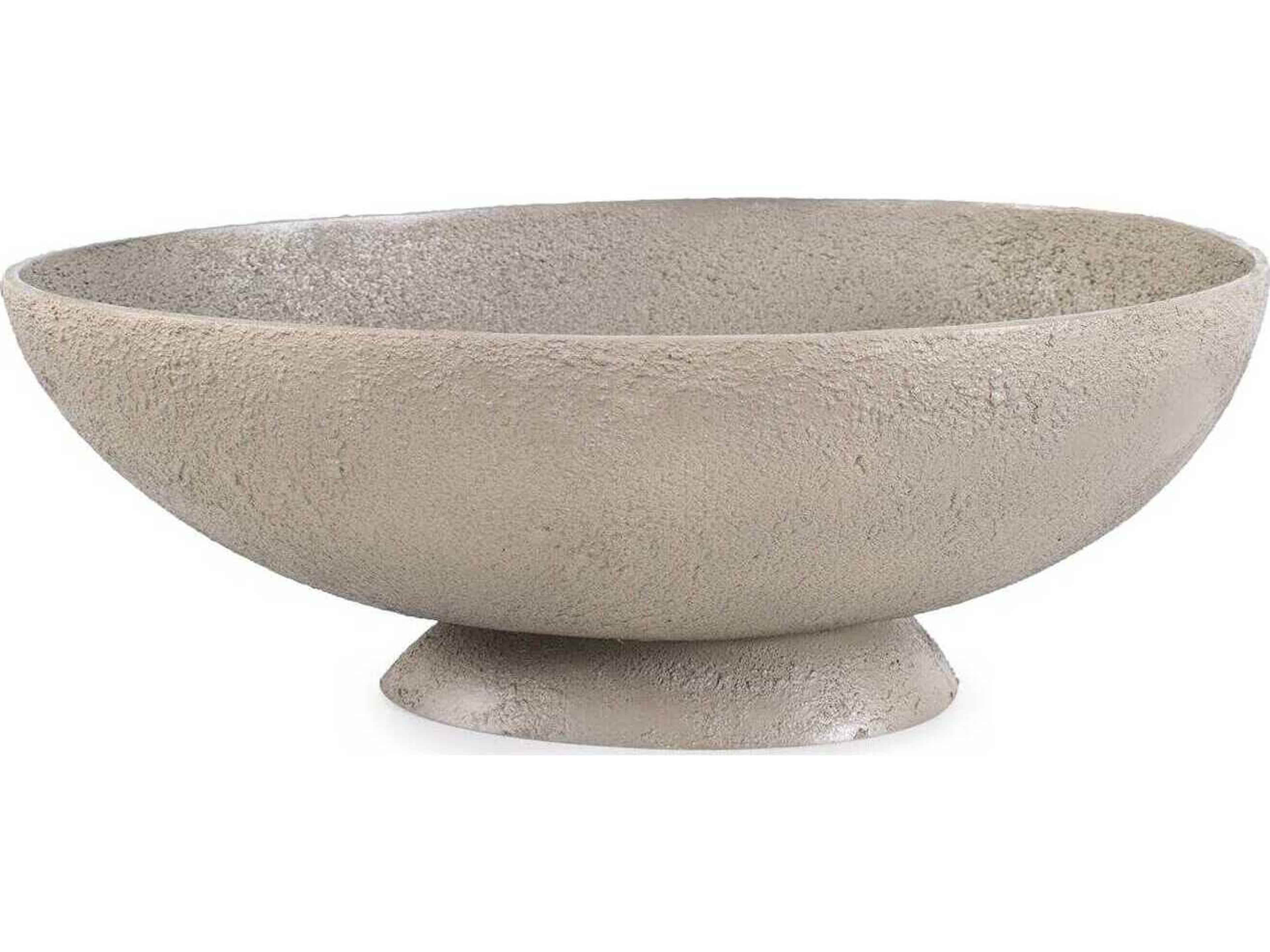 Taupe Textured Blanton Oval Decorative Bowl