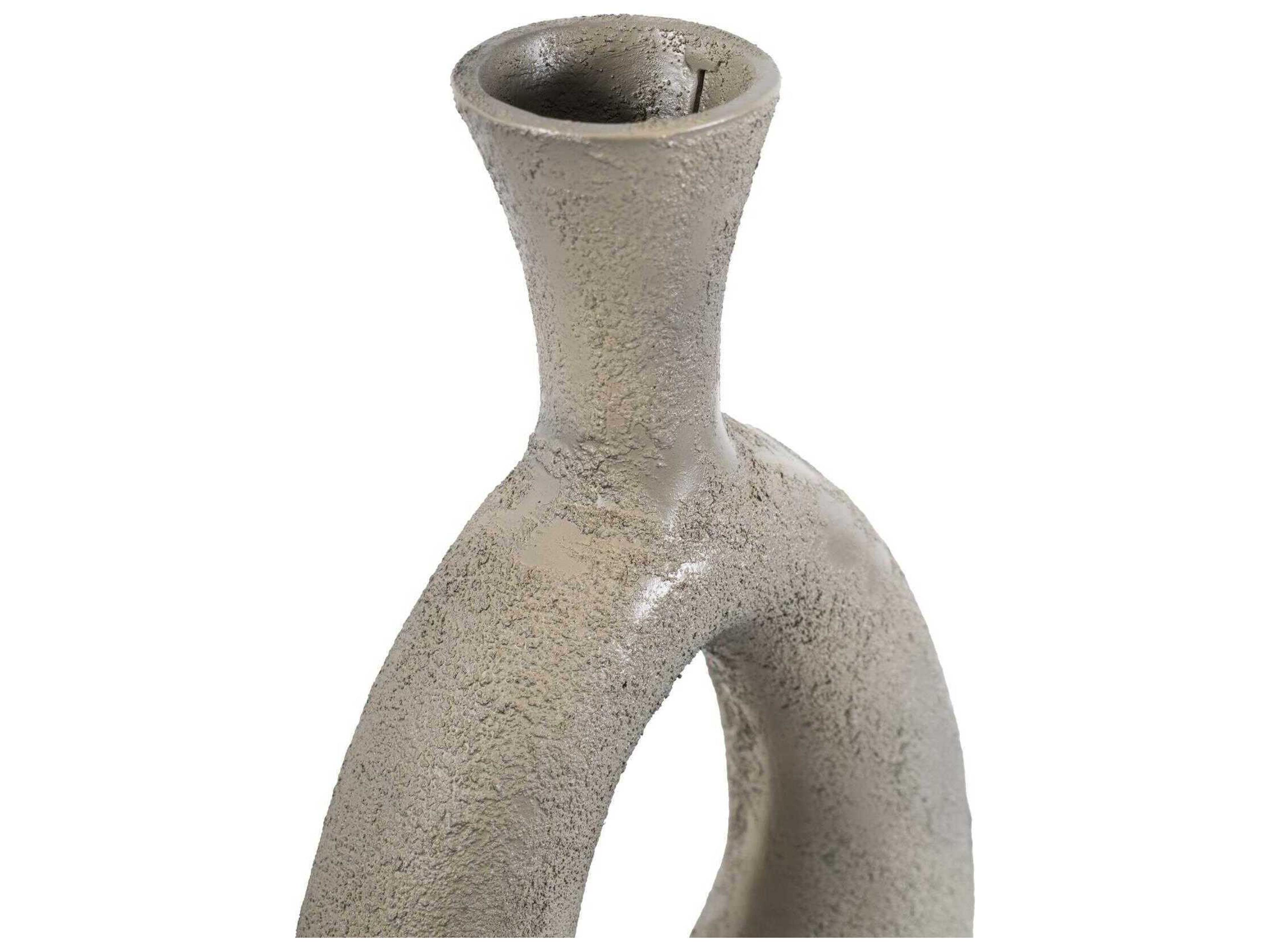 Howard Elliott Textured Taupe Flared Vase