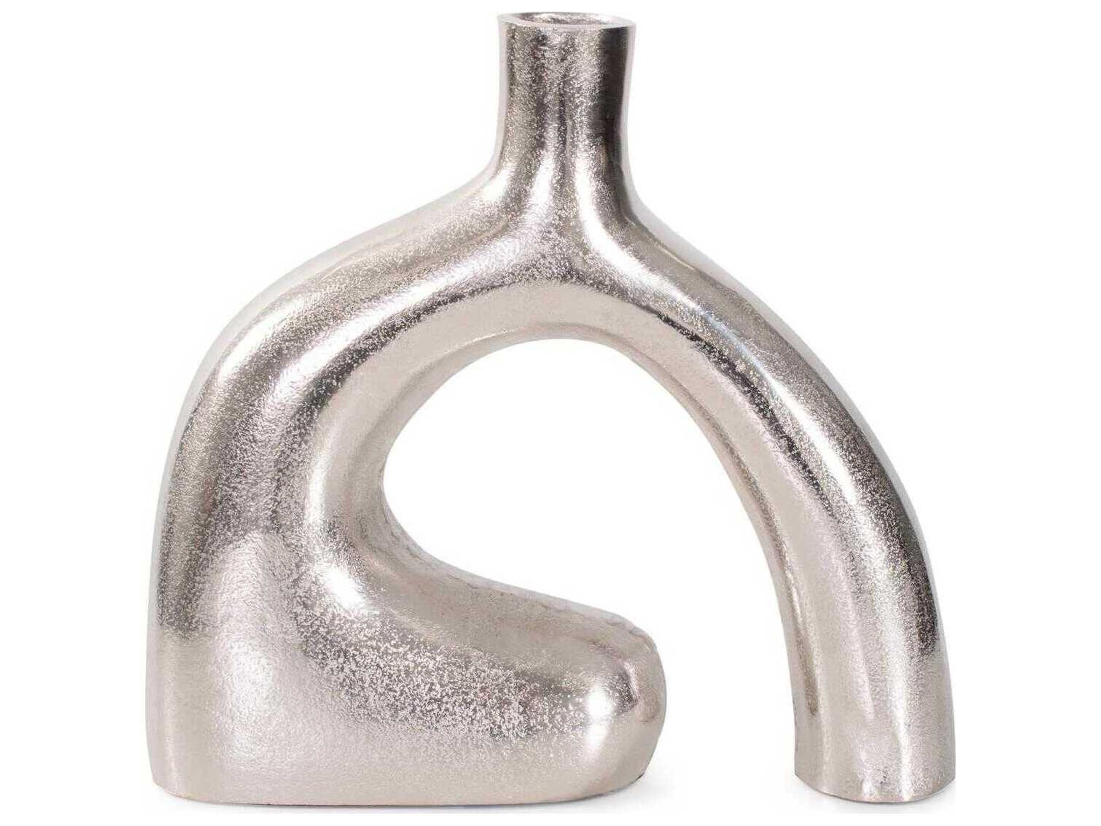 Howard Elliott Brushed Silver Shirin Reverse Vase