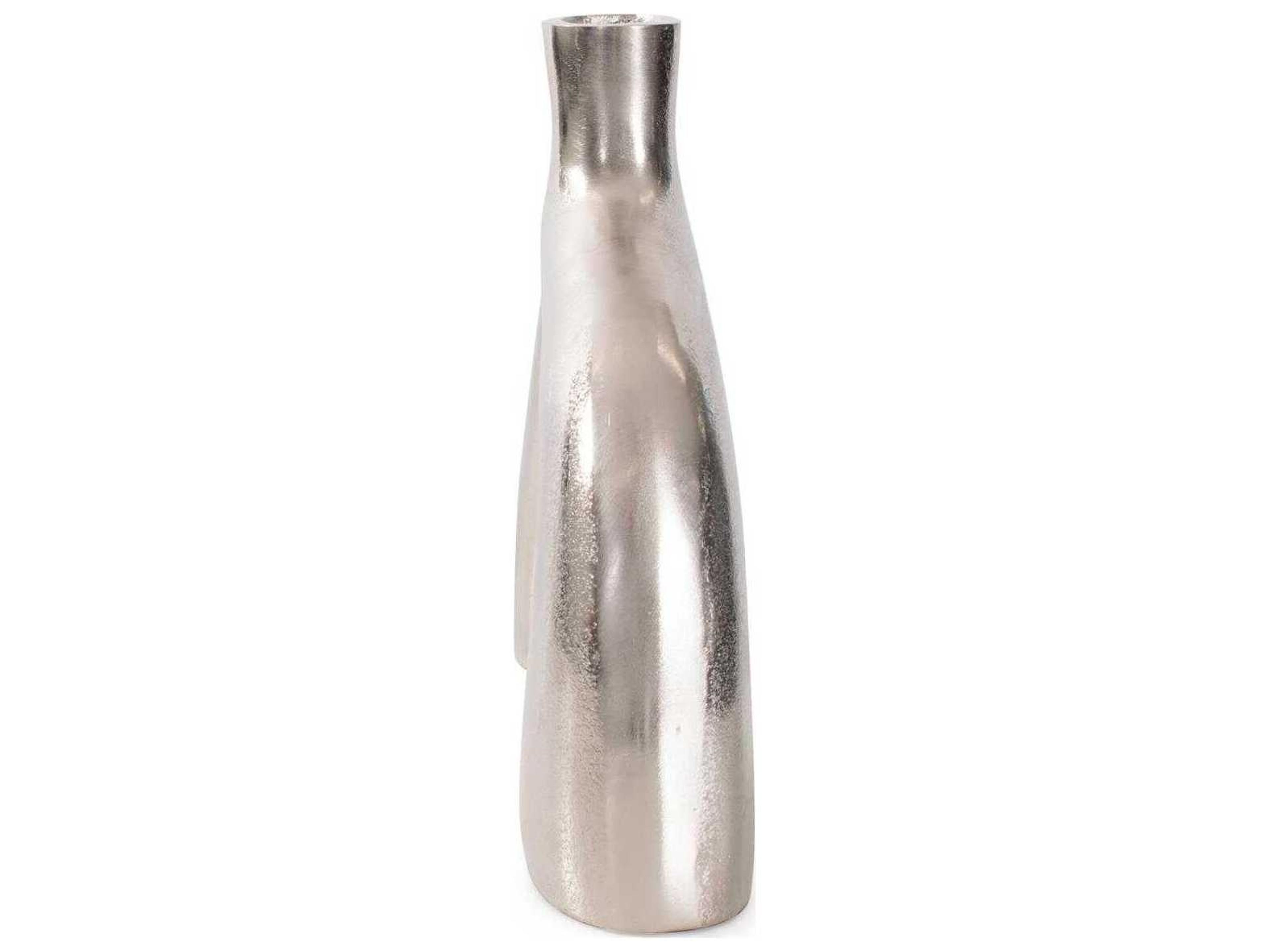 Howard Elliott Brushed Silver Shirin Reverse Vase