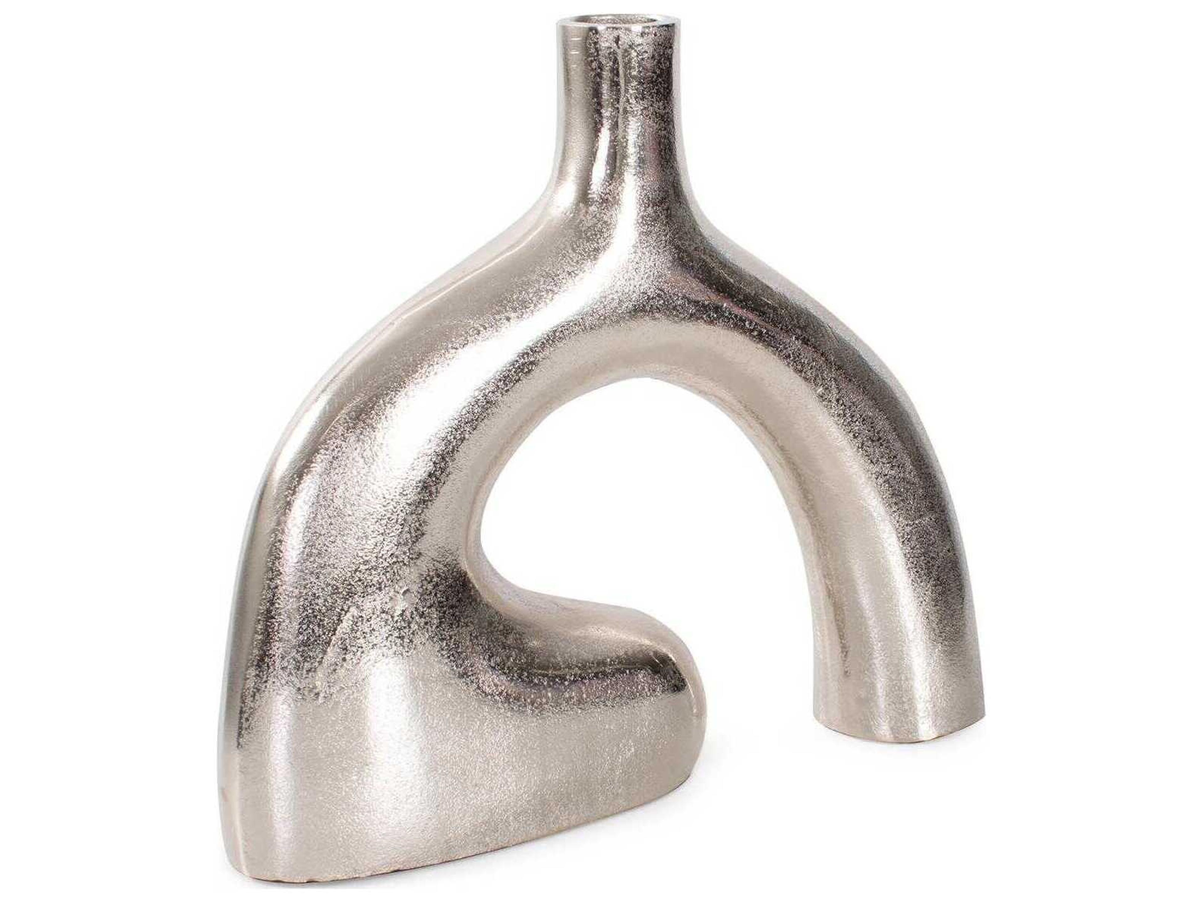 Howard Elliott Brushed Silver Shirin Reverse Vase