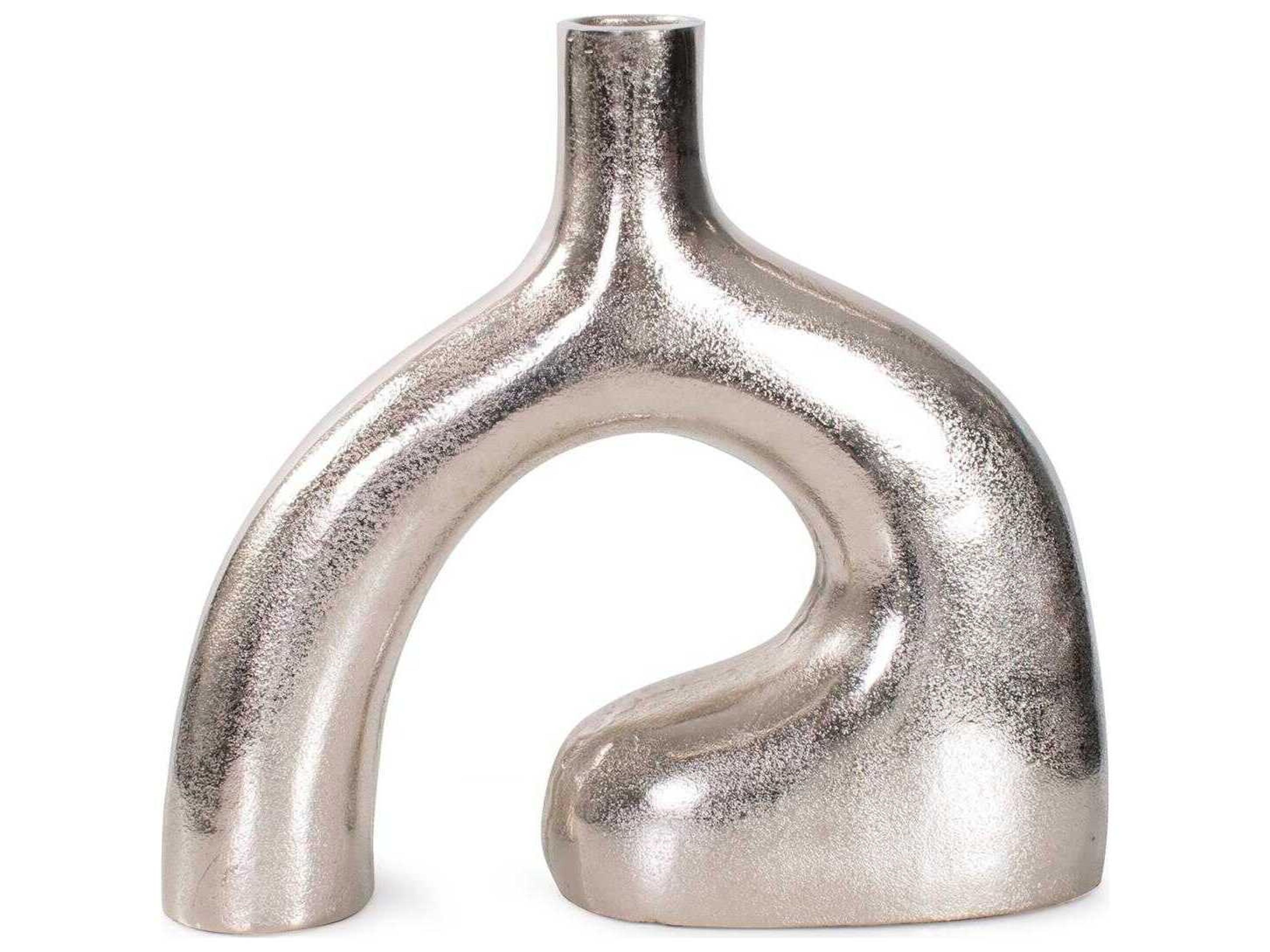 Howard Elliott Brushed Silver Shirin Reverse Vase