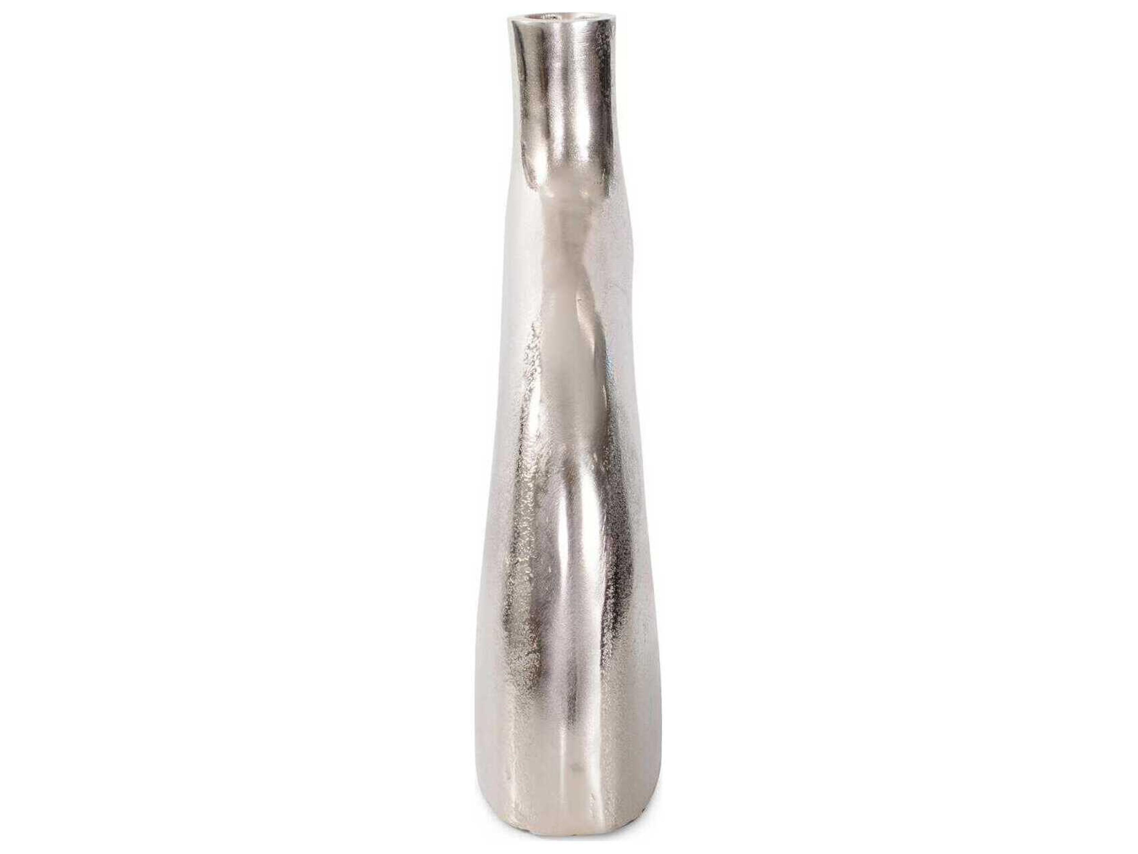 Howard Elliott Brushed Silver Shirin Reverse Vase