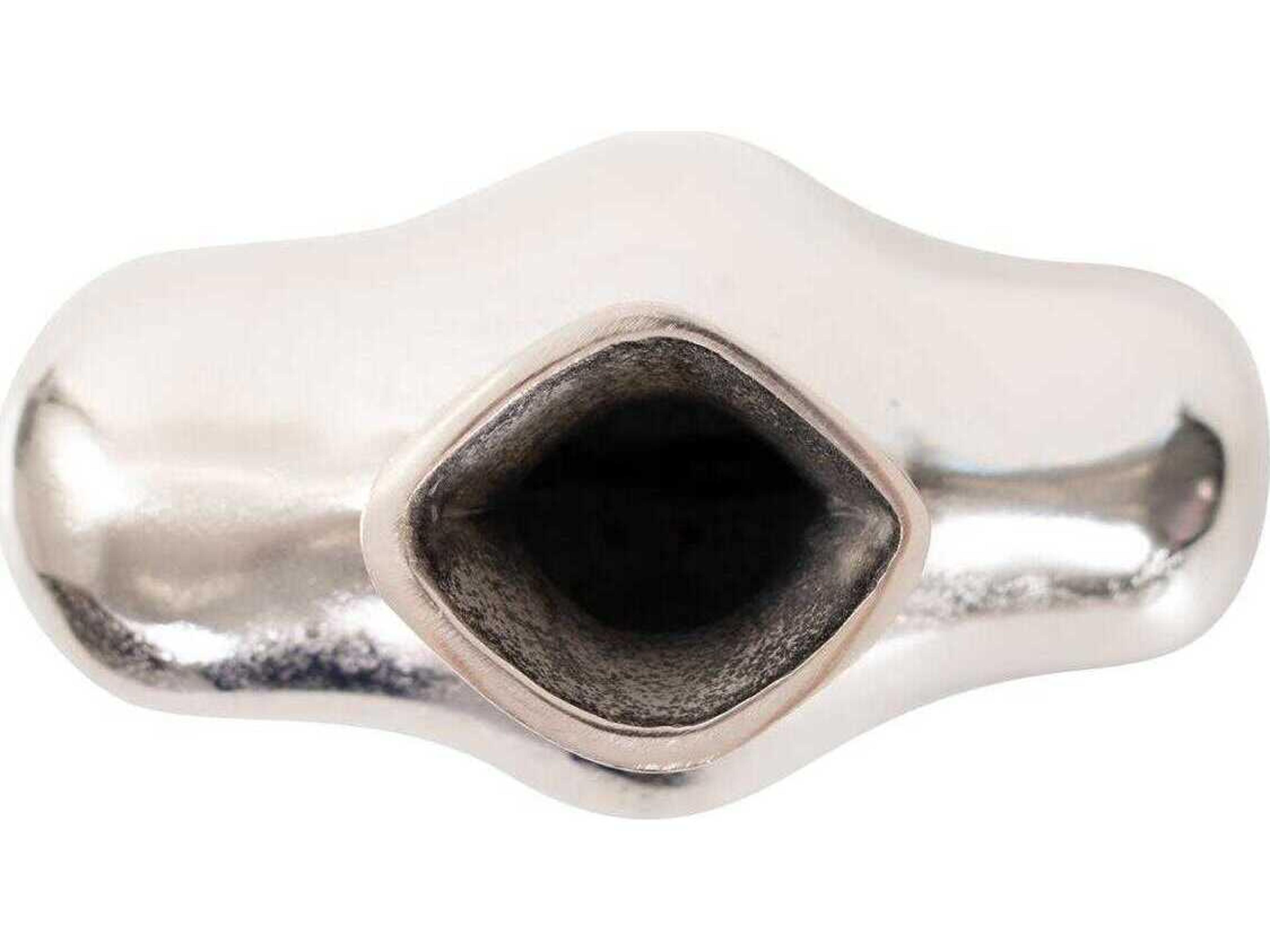 Howard Elliott Brushed Silver Eisen Asymmetrical Vase