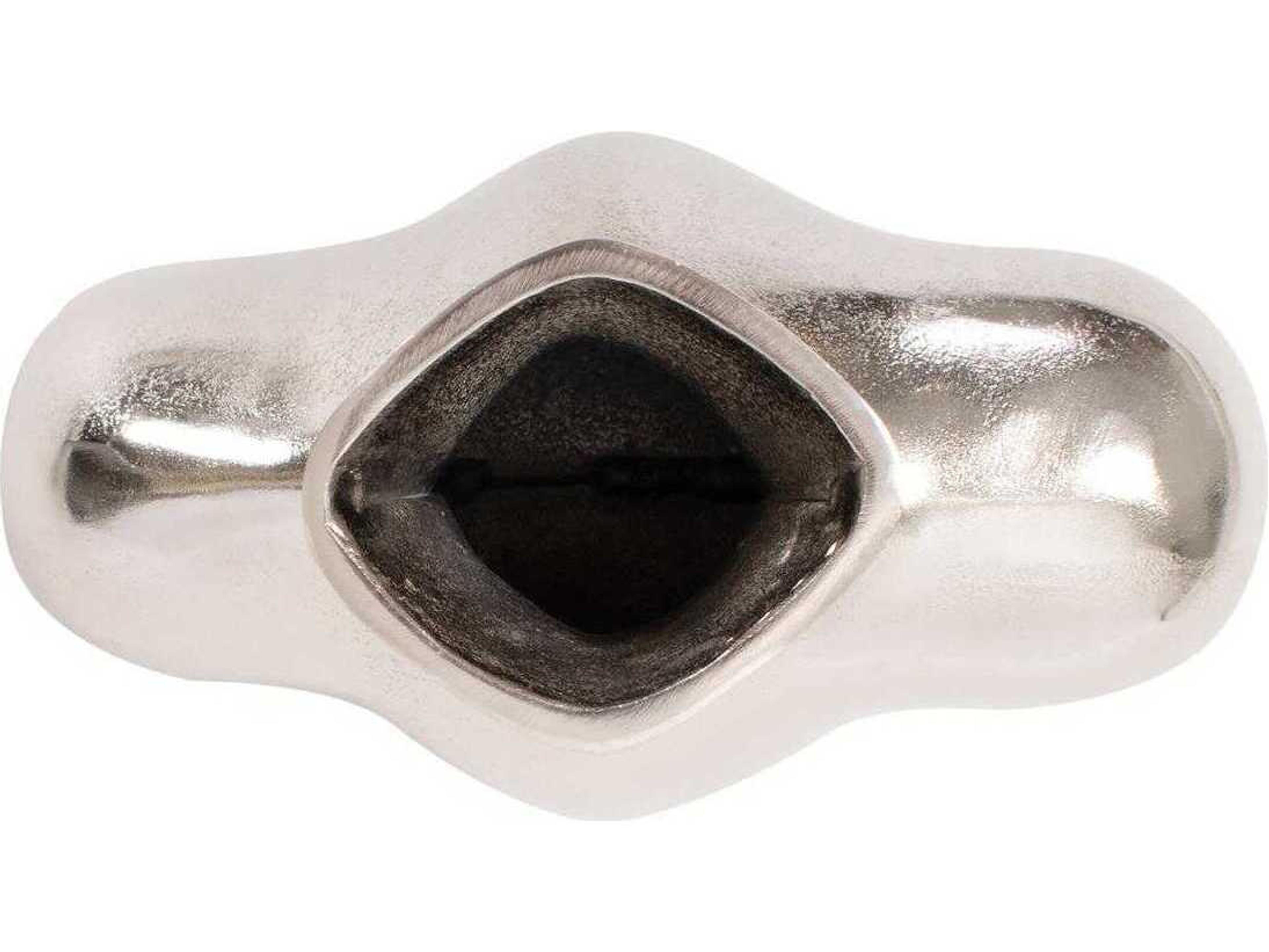 Howard Elliott Brushed Silver Eisen Asymmetrical Vase