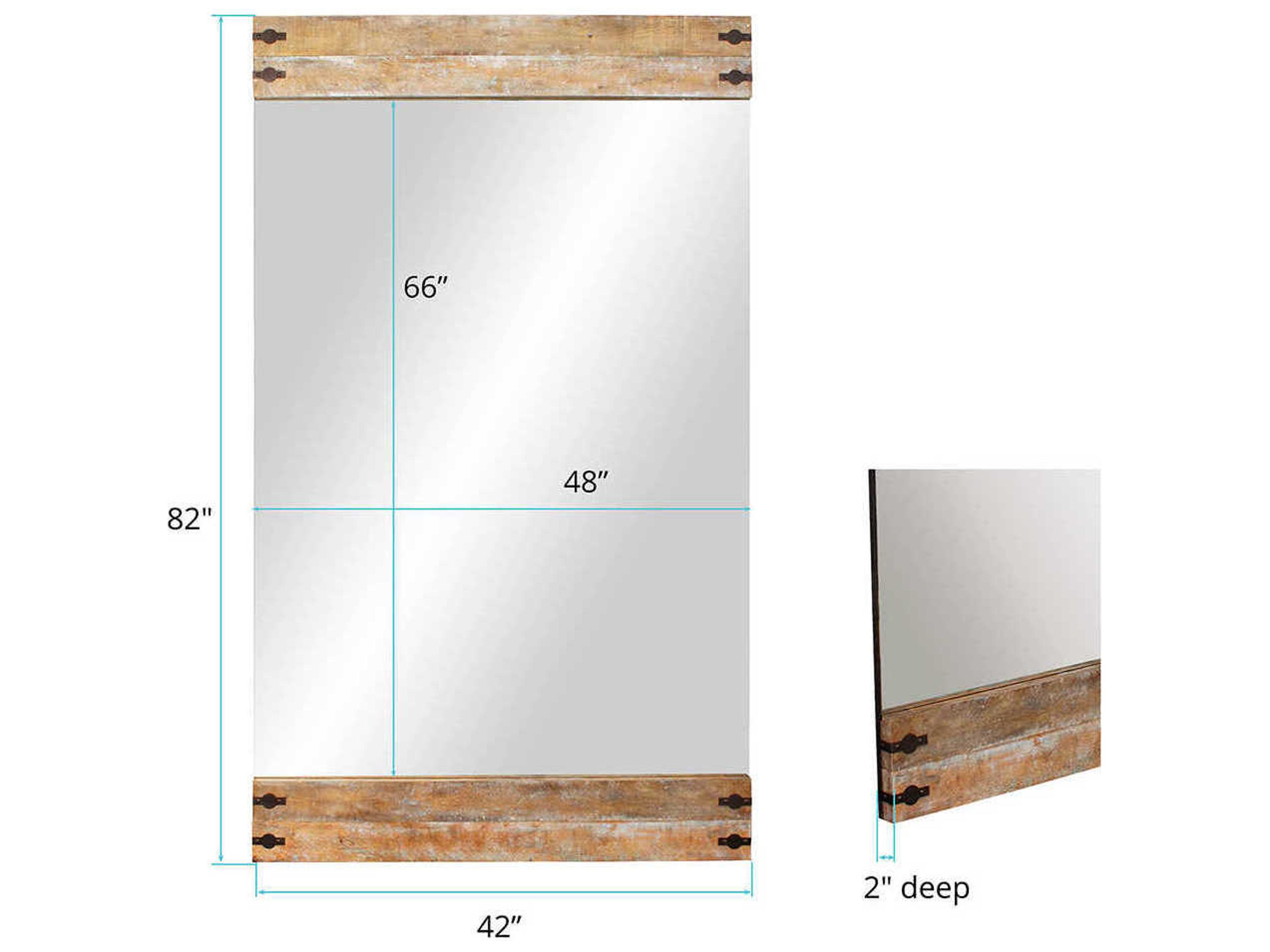 Howard Elliott Garrett Wood / Iron Rectangular Wall Mirror