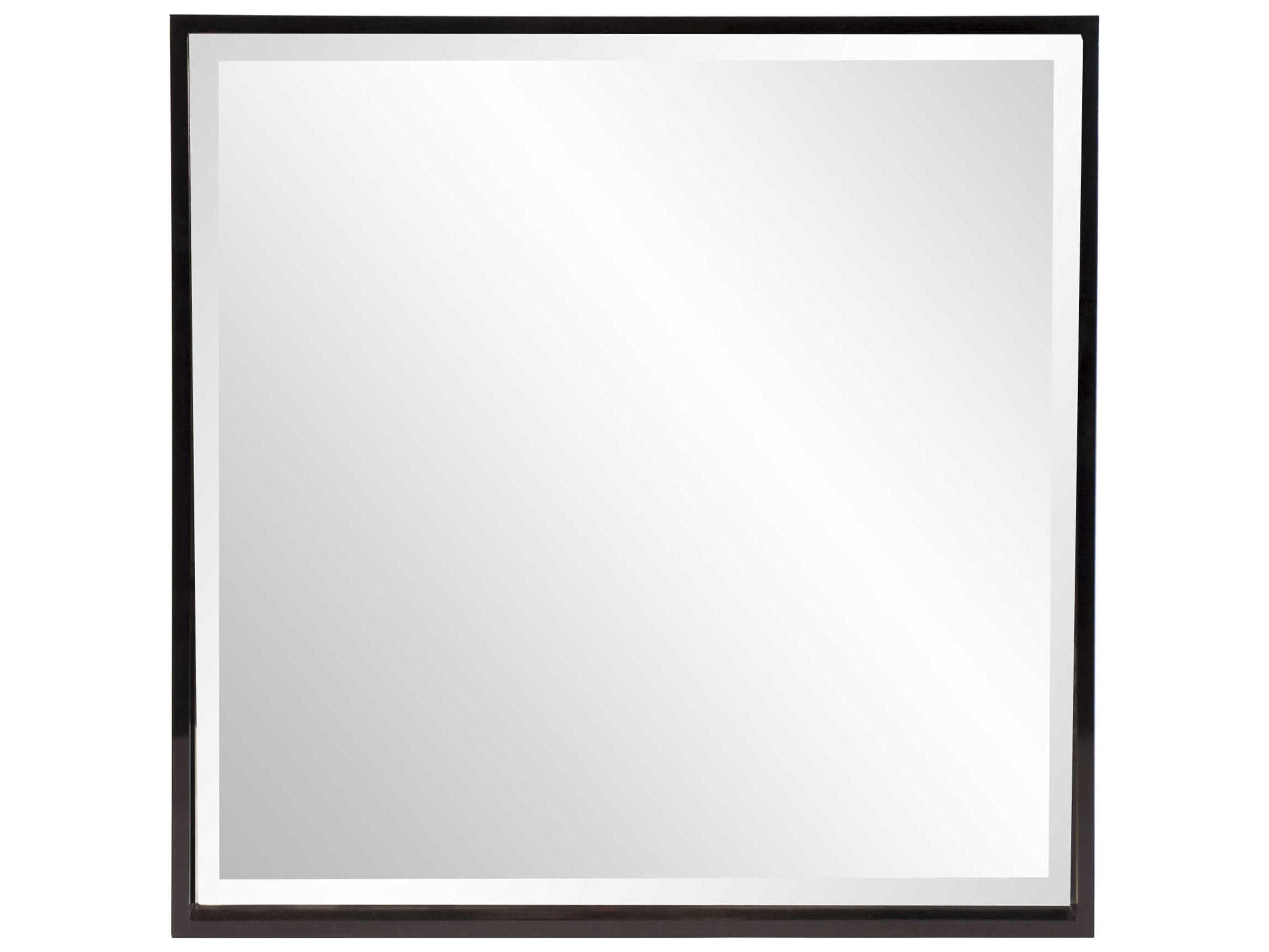 Isa Glossy Black Square Wall Mirror