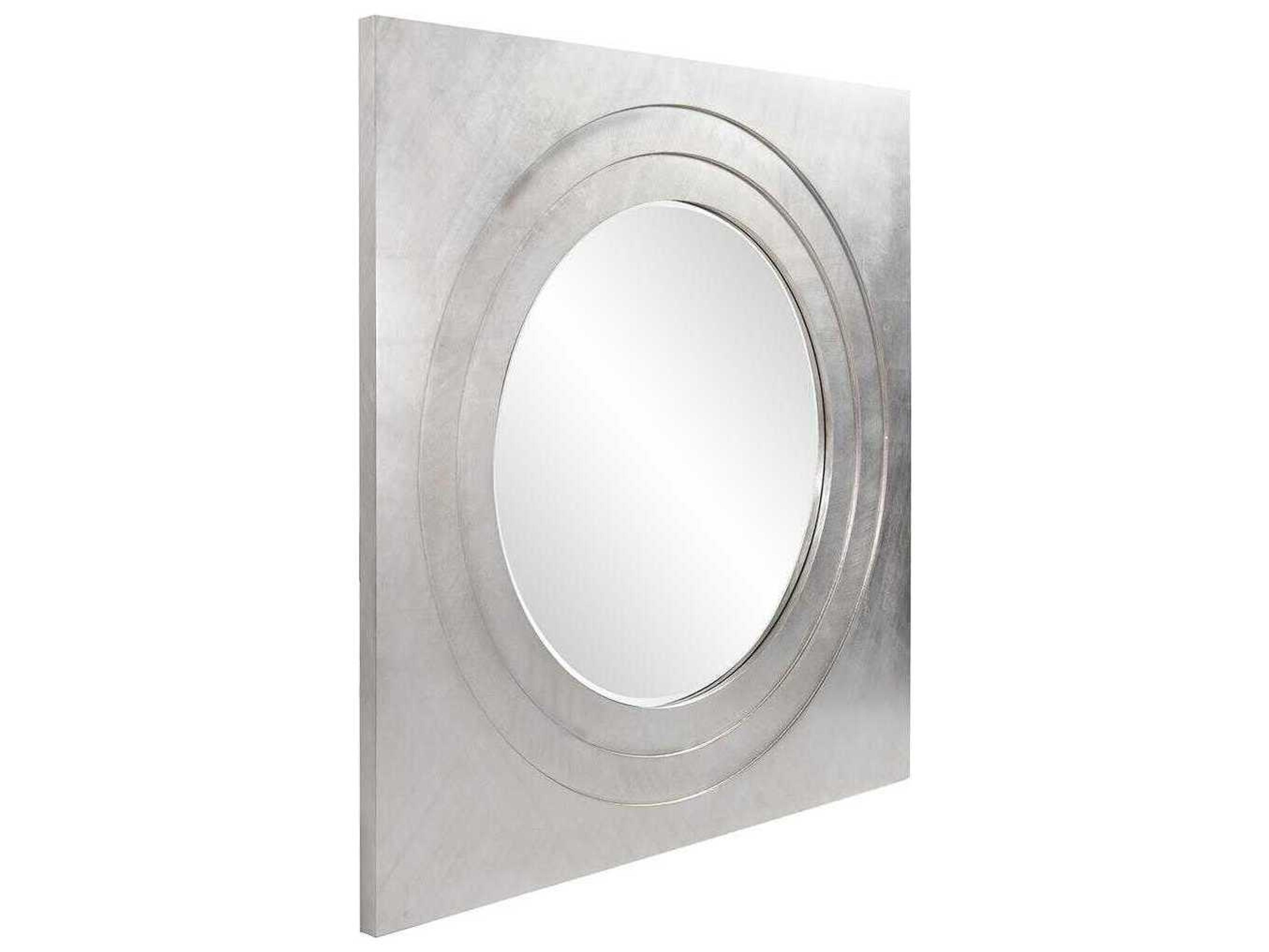 Howard Elliott Antor Bright Silver Square Wall Mirror