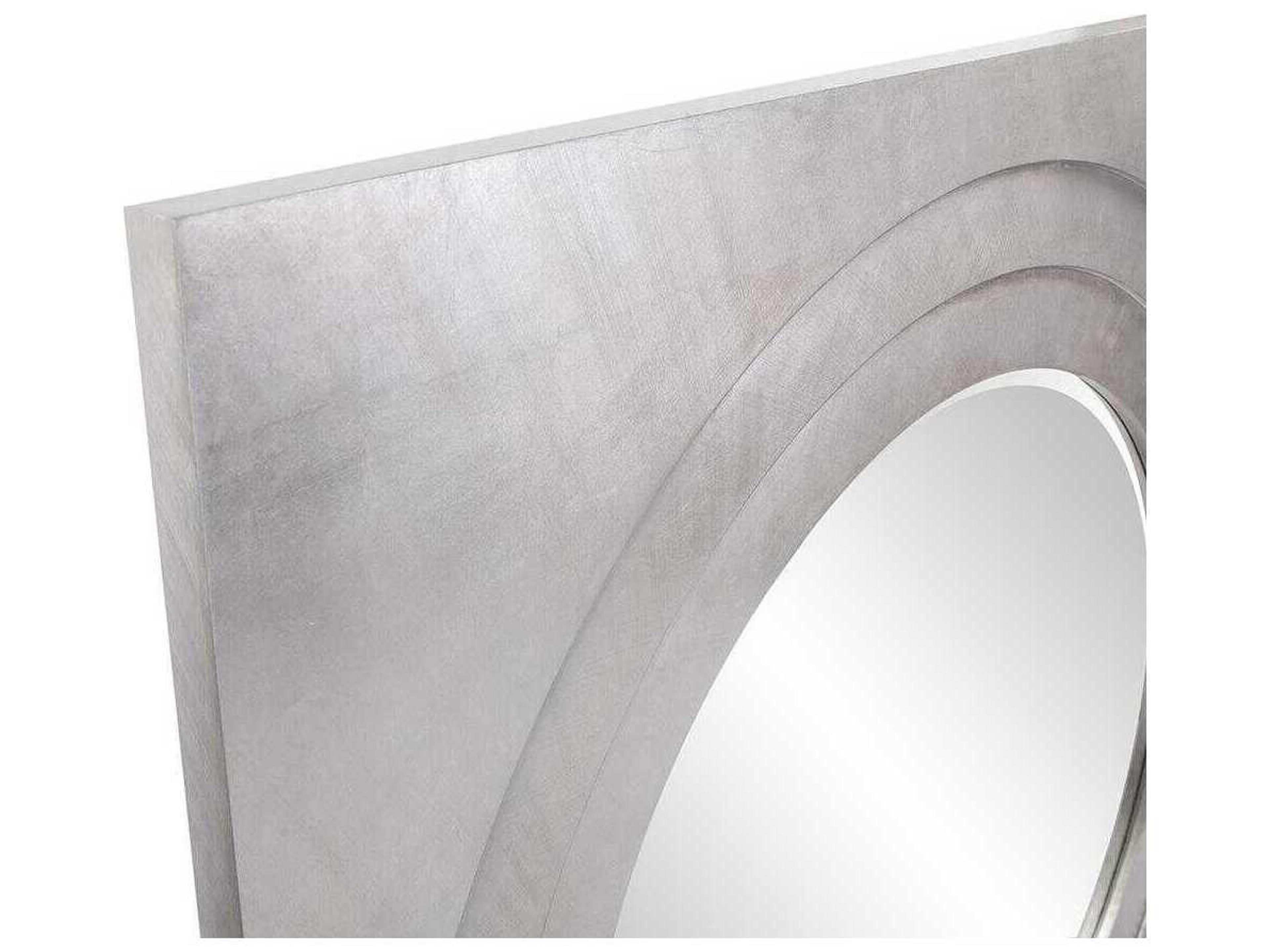 Howard Elliott Antor Bright Silver Square Wall Mirror