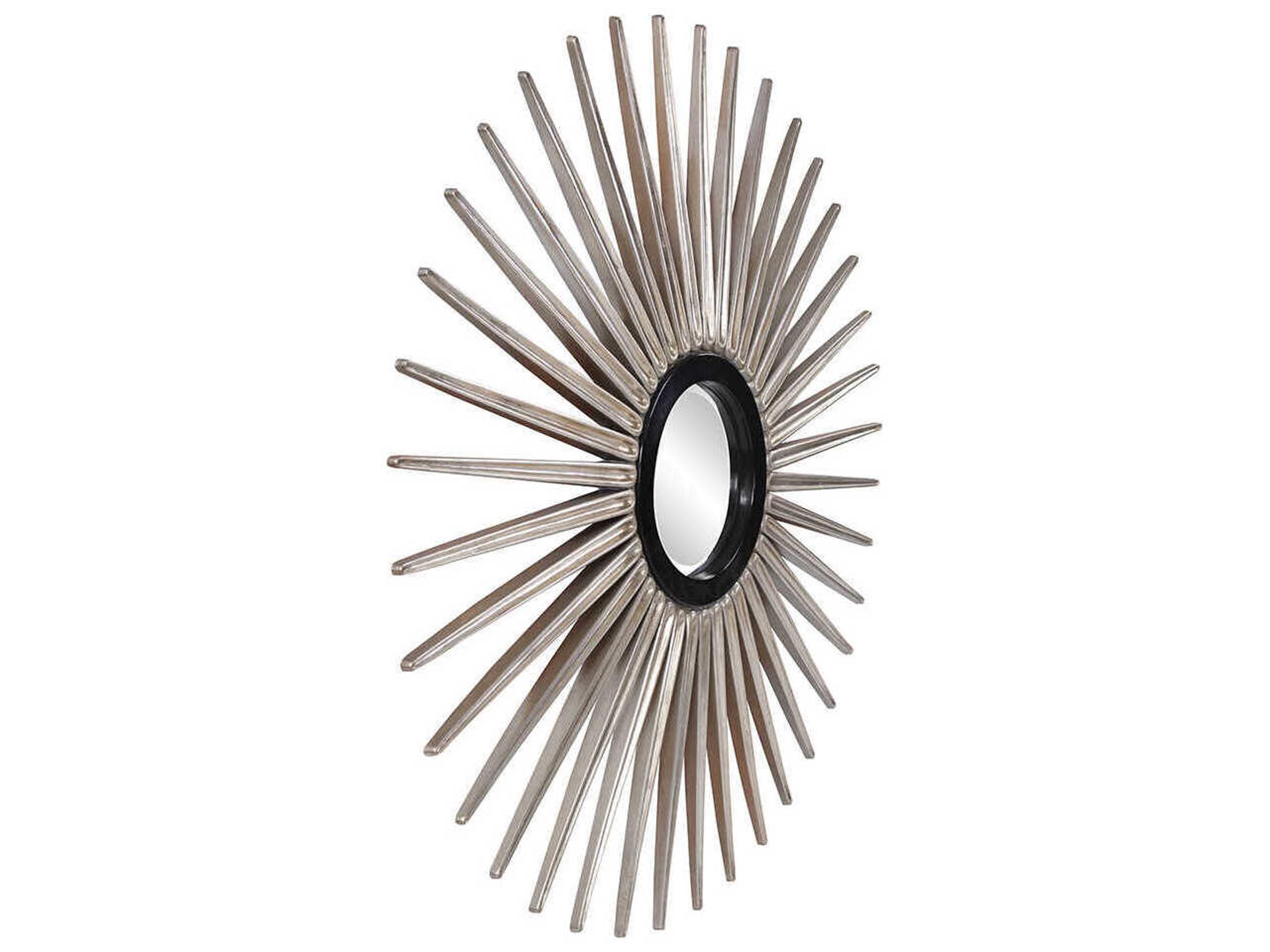 Howard Elliott Solar Champagne Black Sunburst Wall Mirror