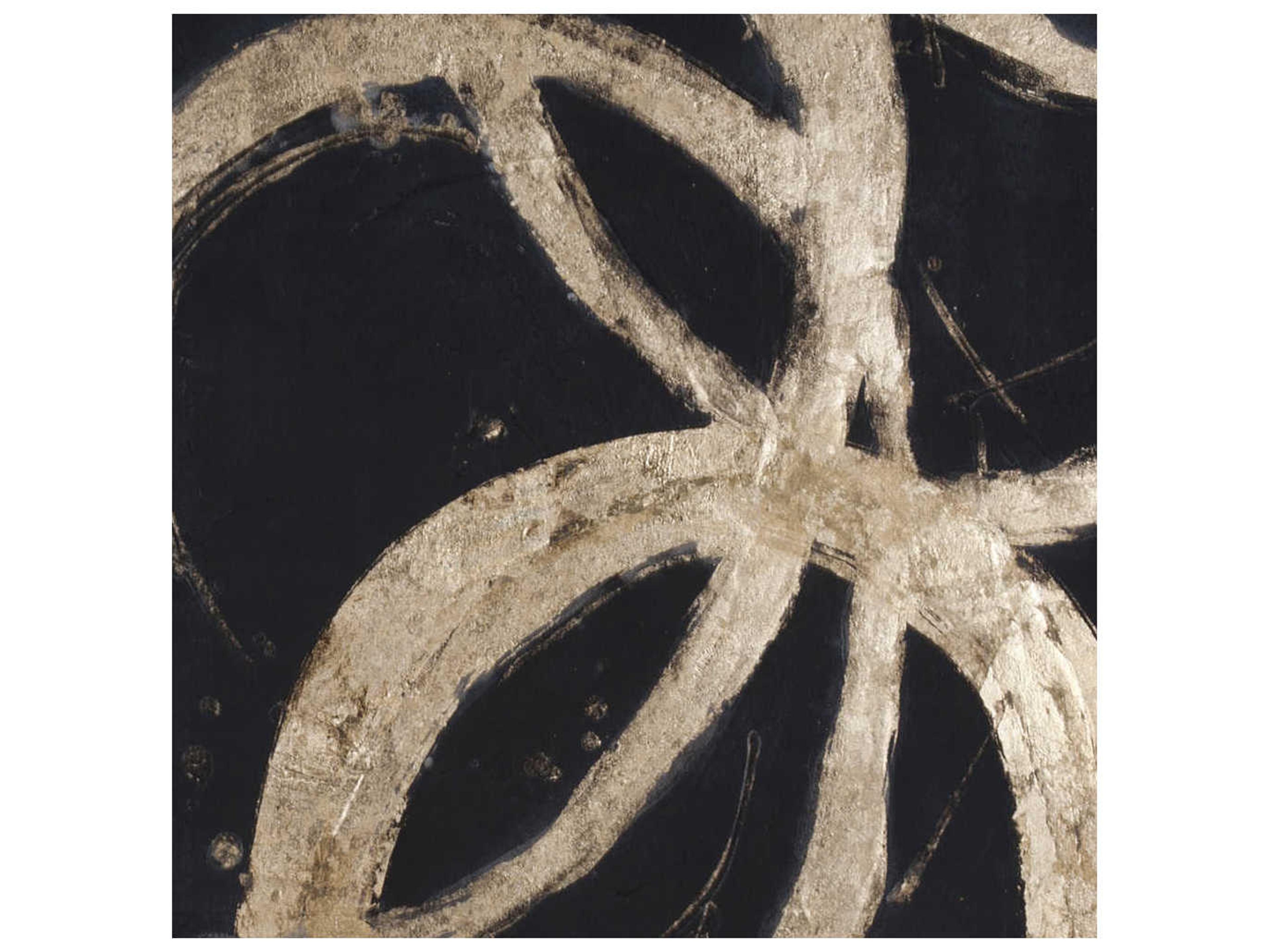 Howard Elliott Ballare Black Hand Painted Canvas Wall Art