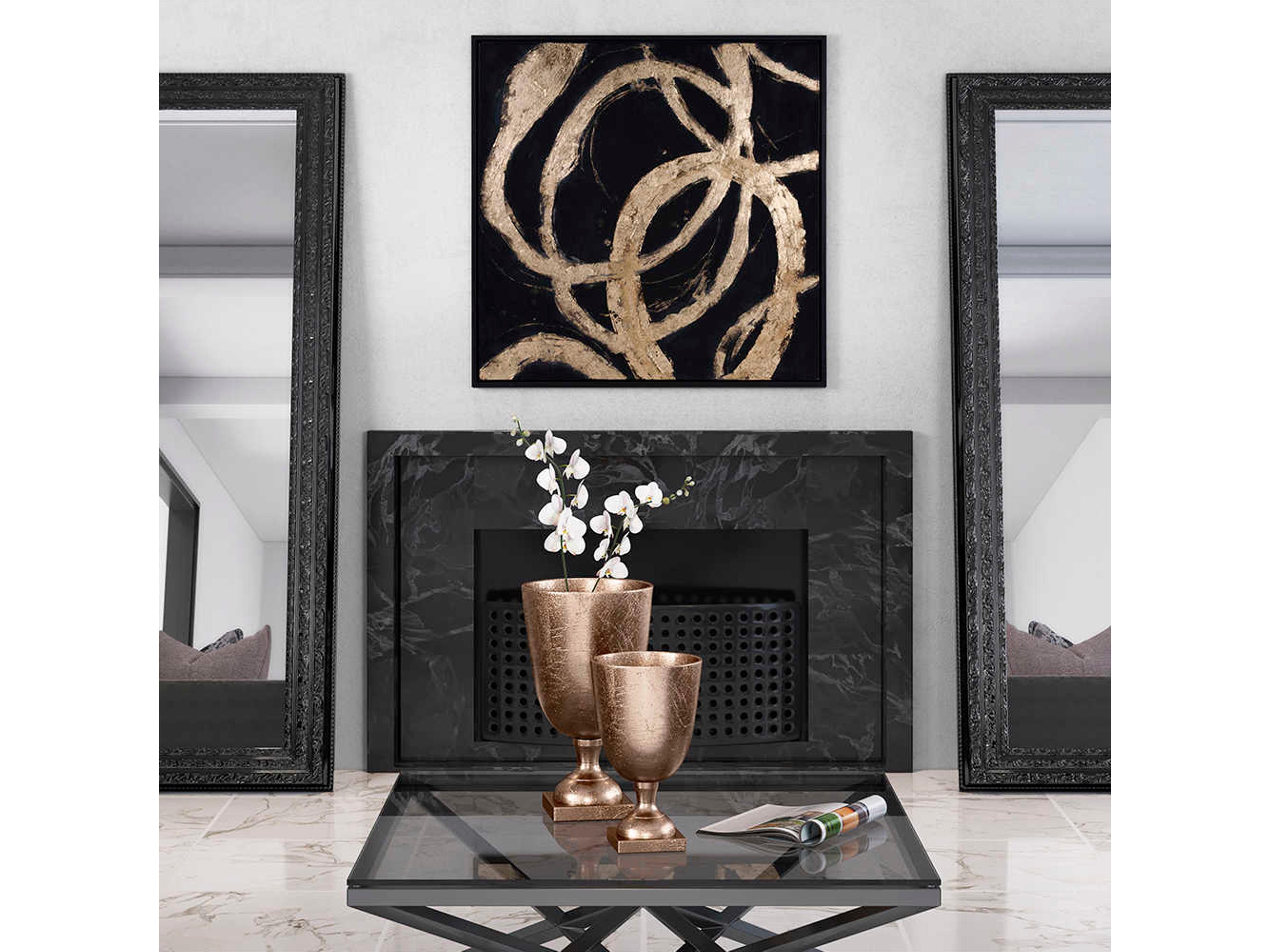 Howard Elliott Ballare Black Hand Painted Canvas Wall Art