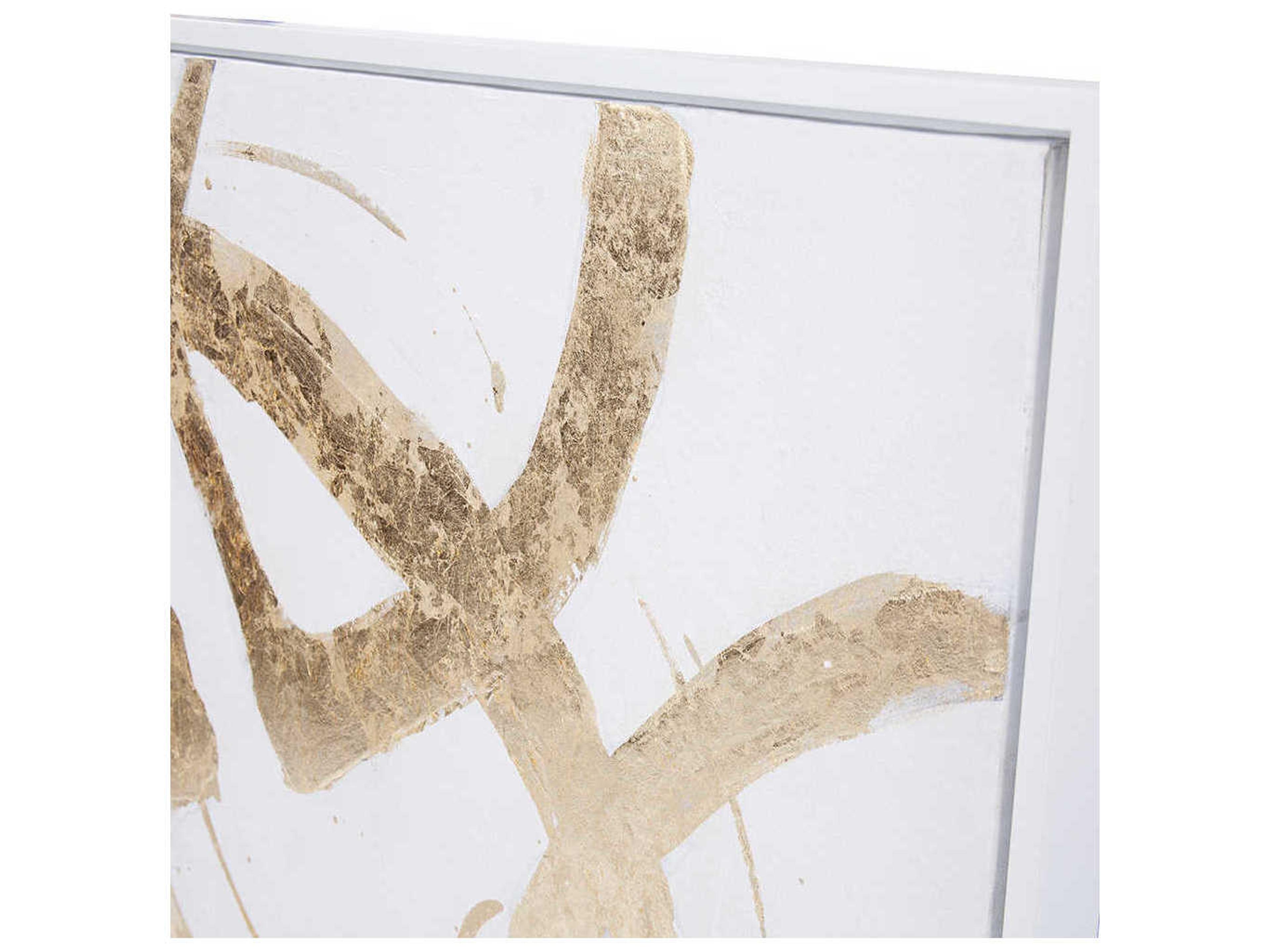 Howard Elliott Ballare White Hand Painted Canvas Wall Art