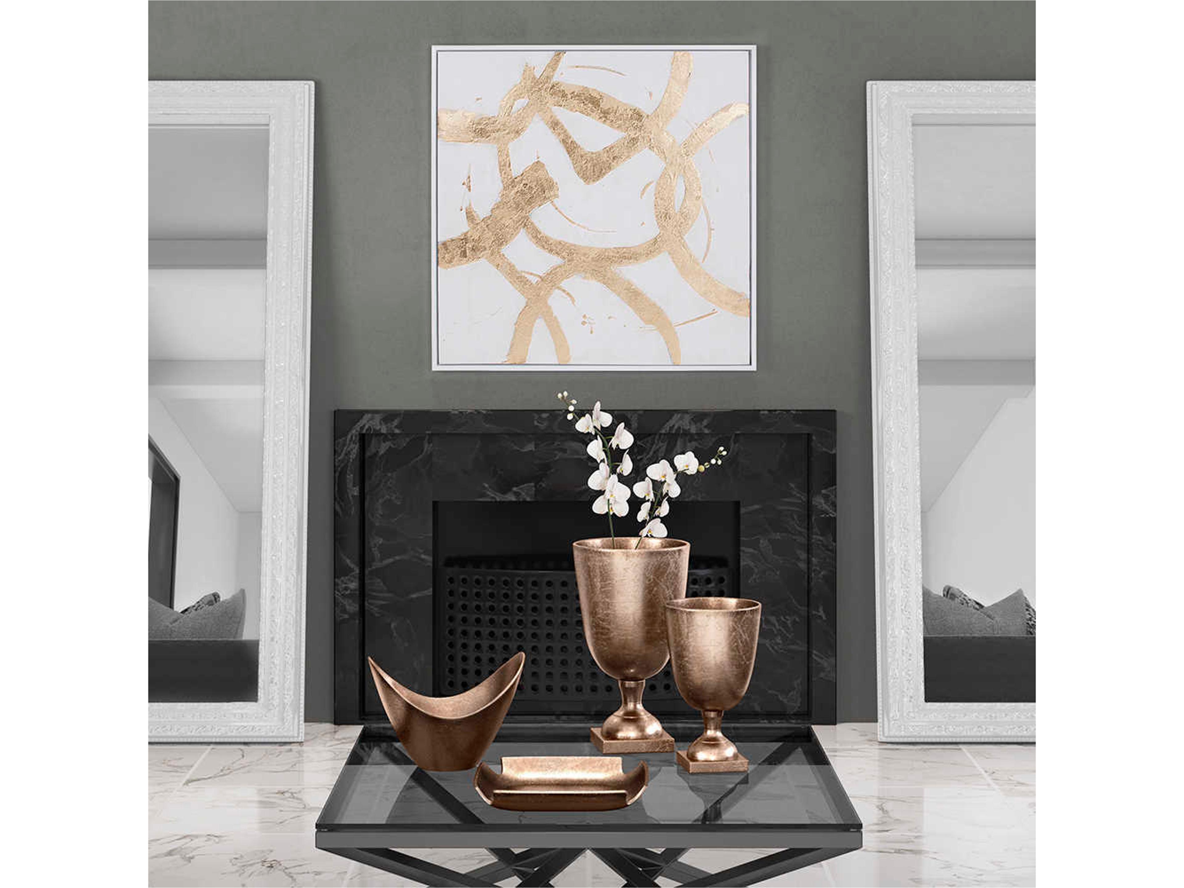 Howard Elliott Ballare White Hand Painted Canvas Wall Art